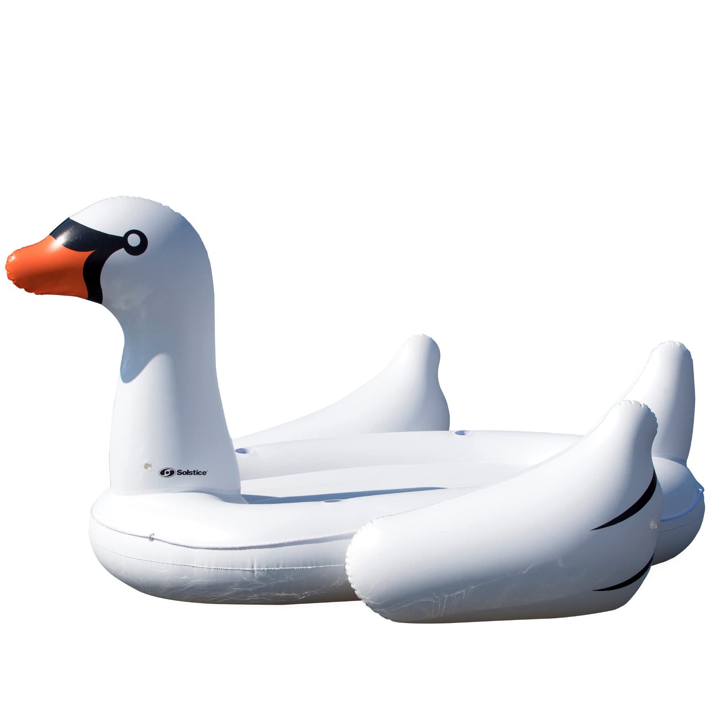 SWIMLINE Original Giant Ride On Inflatable Pool Float Lounge Series | Floaties W/Stable Legs Wings Large Rideable Blow Up Summer Beach Swimming Party Big Raft Tube Decoration Tan Toys for Kids Adults Swan XL