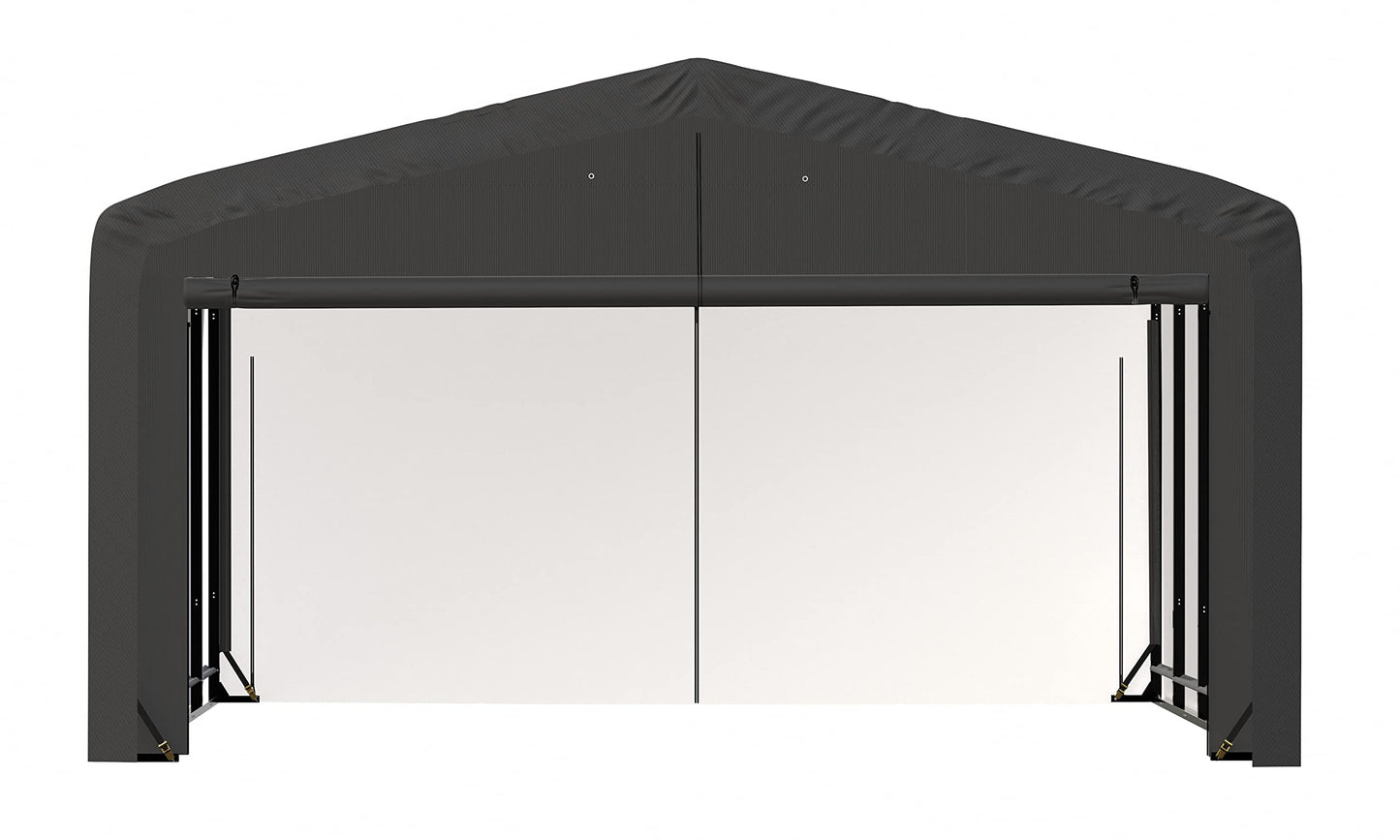 ShelterLogic ShelterTube Abri de garage et de stockage, 20' x 18' x 12', cadre en acier robuste, boîtier résistant au vent et à la neige, gris 20' x 18' x 12'