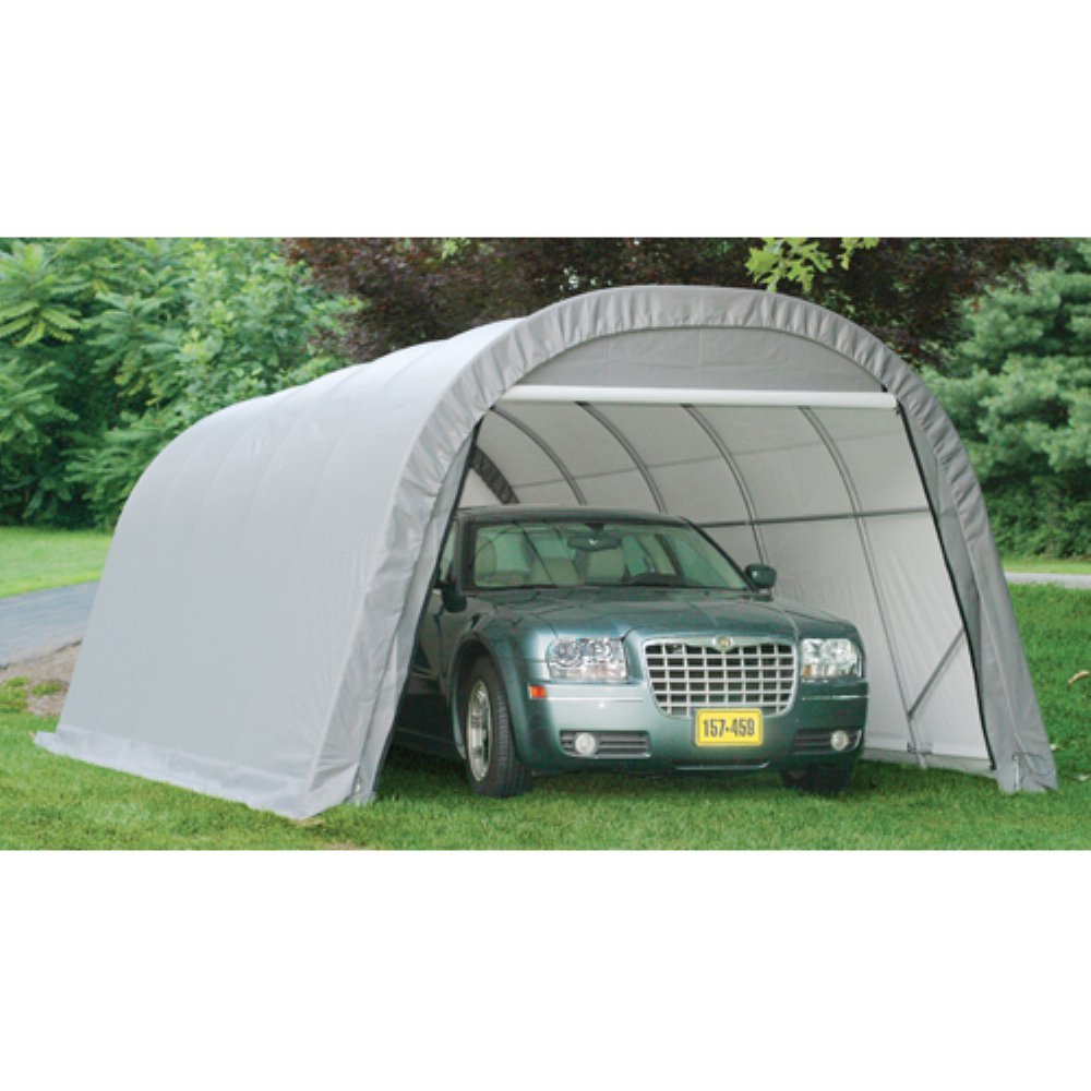 ShelterLogic 71332 Grey 12'x20'x8' Round Style Shelter 12'x20'x8' Gray