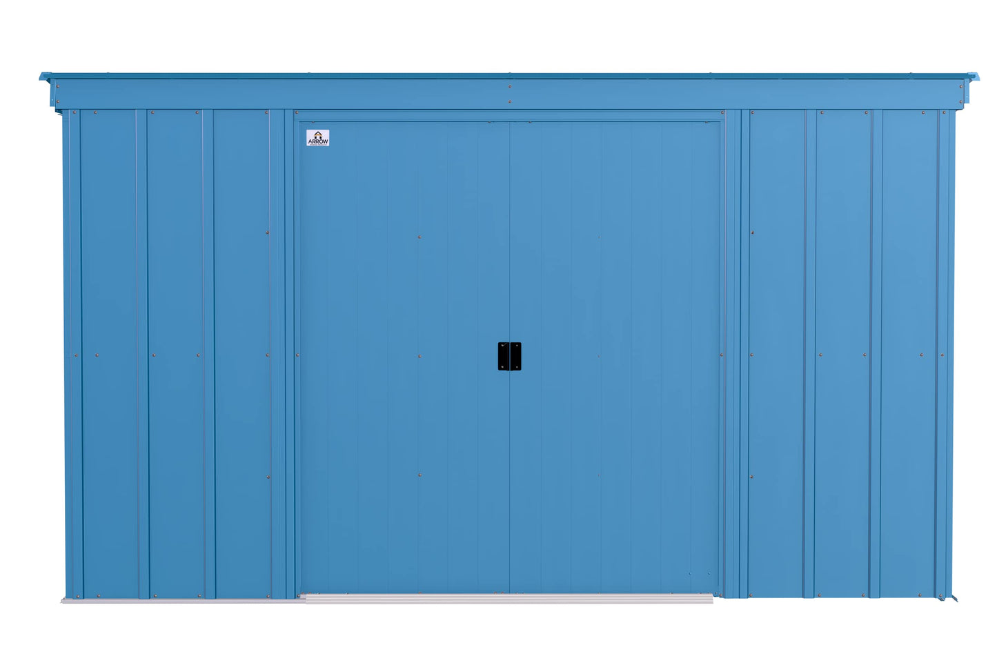Arrow Shed Classic 10' x 4' Outdoor Padlockable Steel Storage Shed Building Blue Grey 10' x 4'