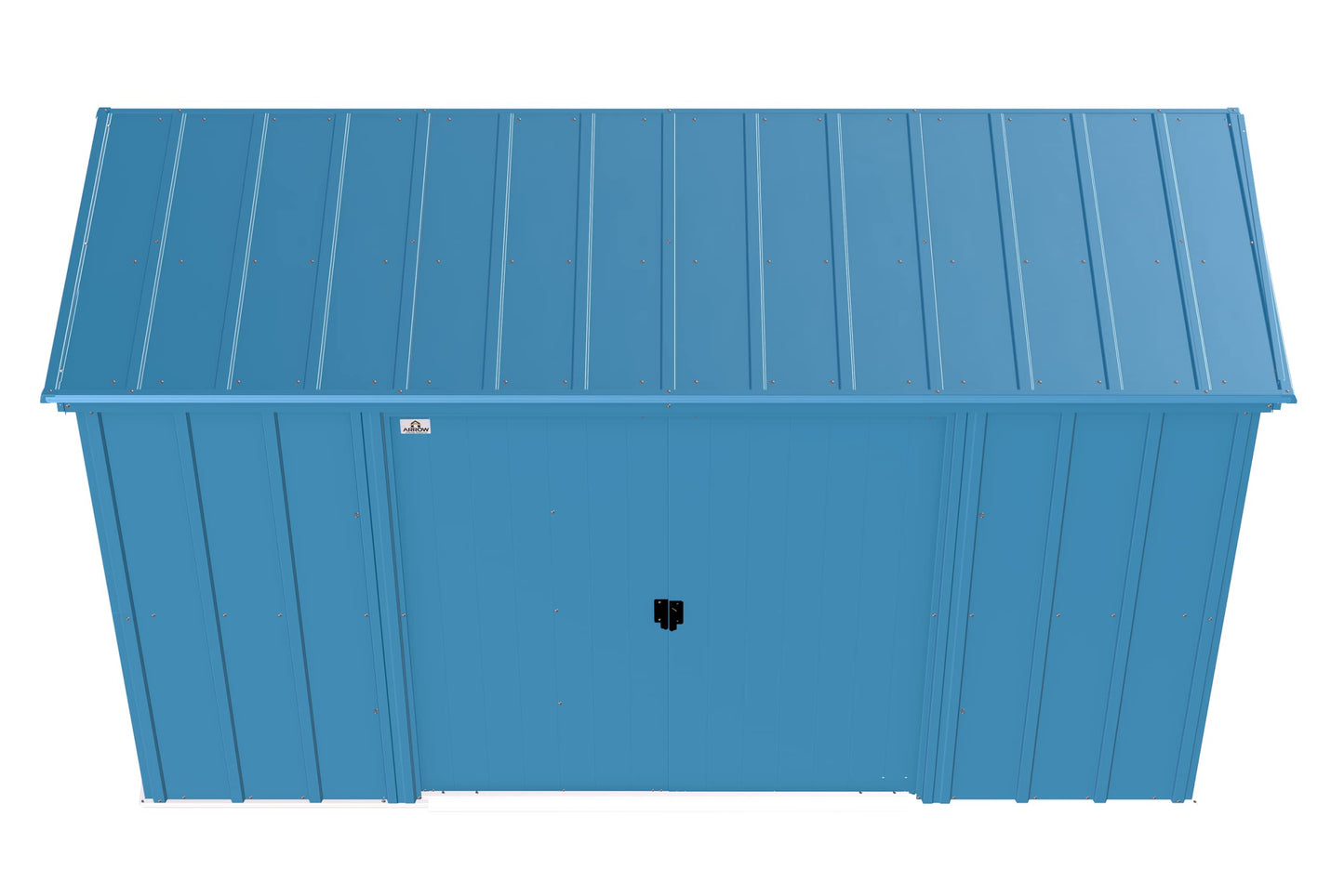 Arrow Shed Classic 10' x 4' Outdoor Padlockable Steel Storage Shed Building Blue Grey 10' x 4'