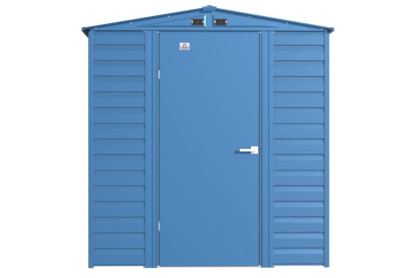 Arrow Shed Select Hangar de rangement extérieur verrouillable en acier, 6' x 7', bleu gris