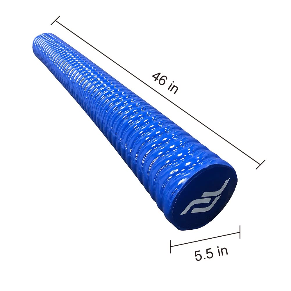 IMMERSA Jumbo Swimming Pool Noodles, Premium Water-Based Vinyl Coating and UV Resistant Soft Foam Noodles for Swimming and Floating, Lake Floats, Pool Floats for Adults and Kids. Dark Blue