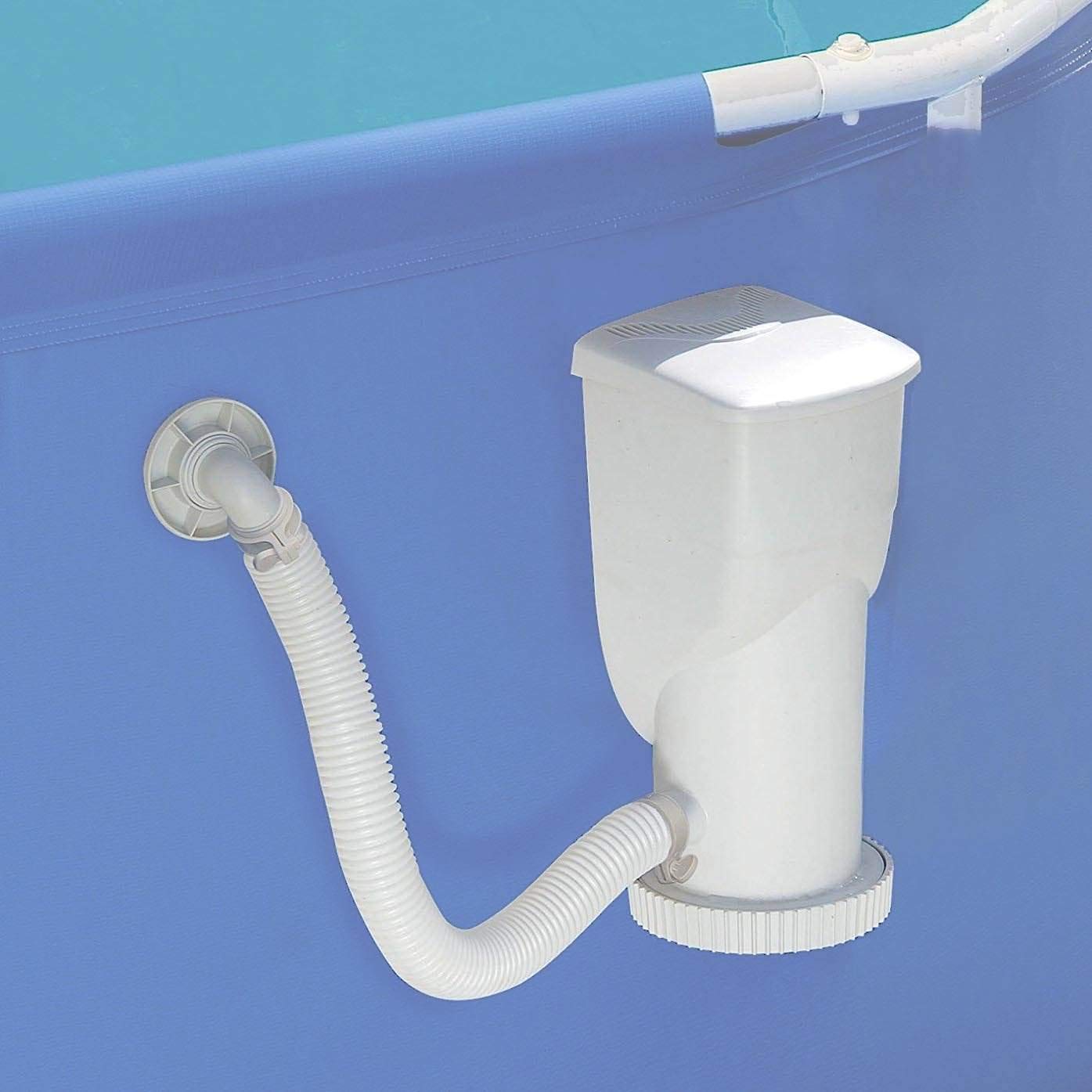 Summer Waves SkimmerPlus P53FX1500 1500GPH Above Ground Swimming Pool 120V GFCI Skimmer Filter Pump System with 1.25" Circle Connection and Hose 1500 Gallons