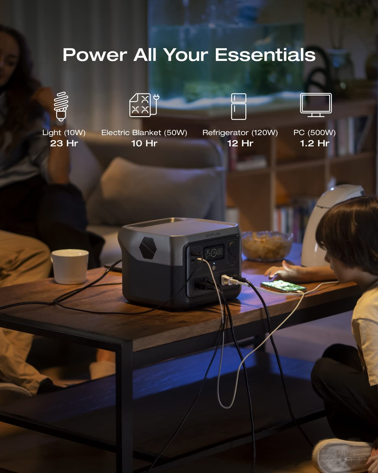 EF ECOFLOW Solar Generator RIVER 2 Pro 768Wh Portable Power Station