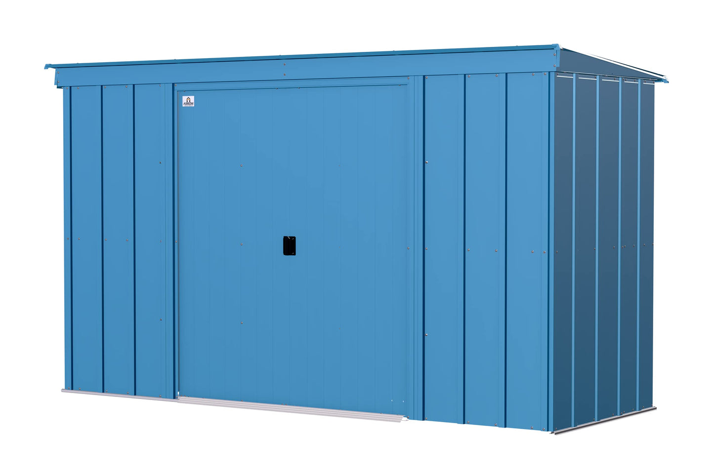 Arrow Shed Classic 10' x 4' Outdoor Padlockable Steel Storage Shed Building Blue Grey 10' x 4'