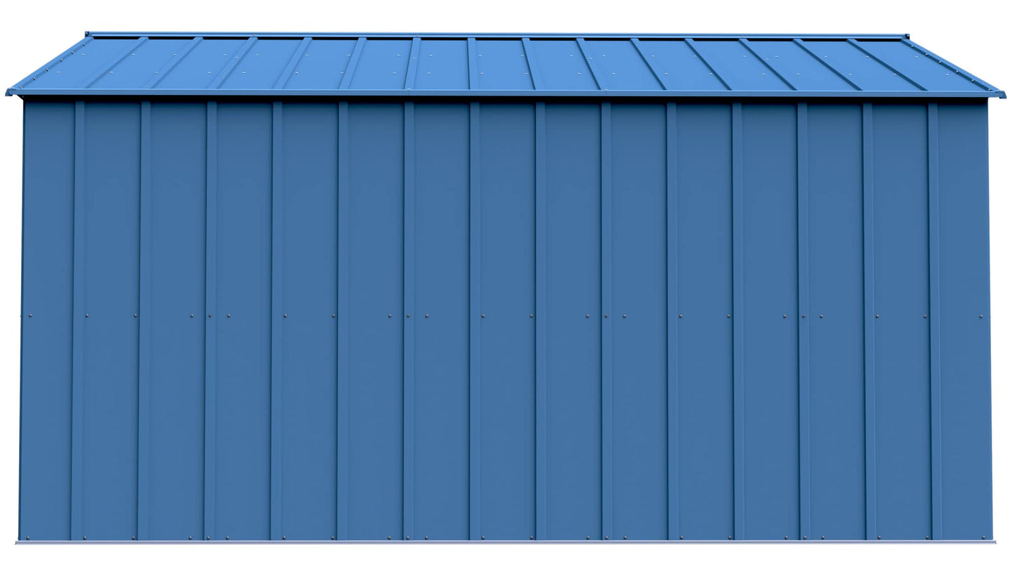 Arrow Sheds Classic 14' x 14' Outdoor Padlockable Steel Storage Shed Building, Blue Grey