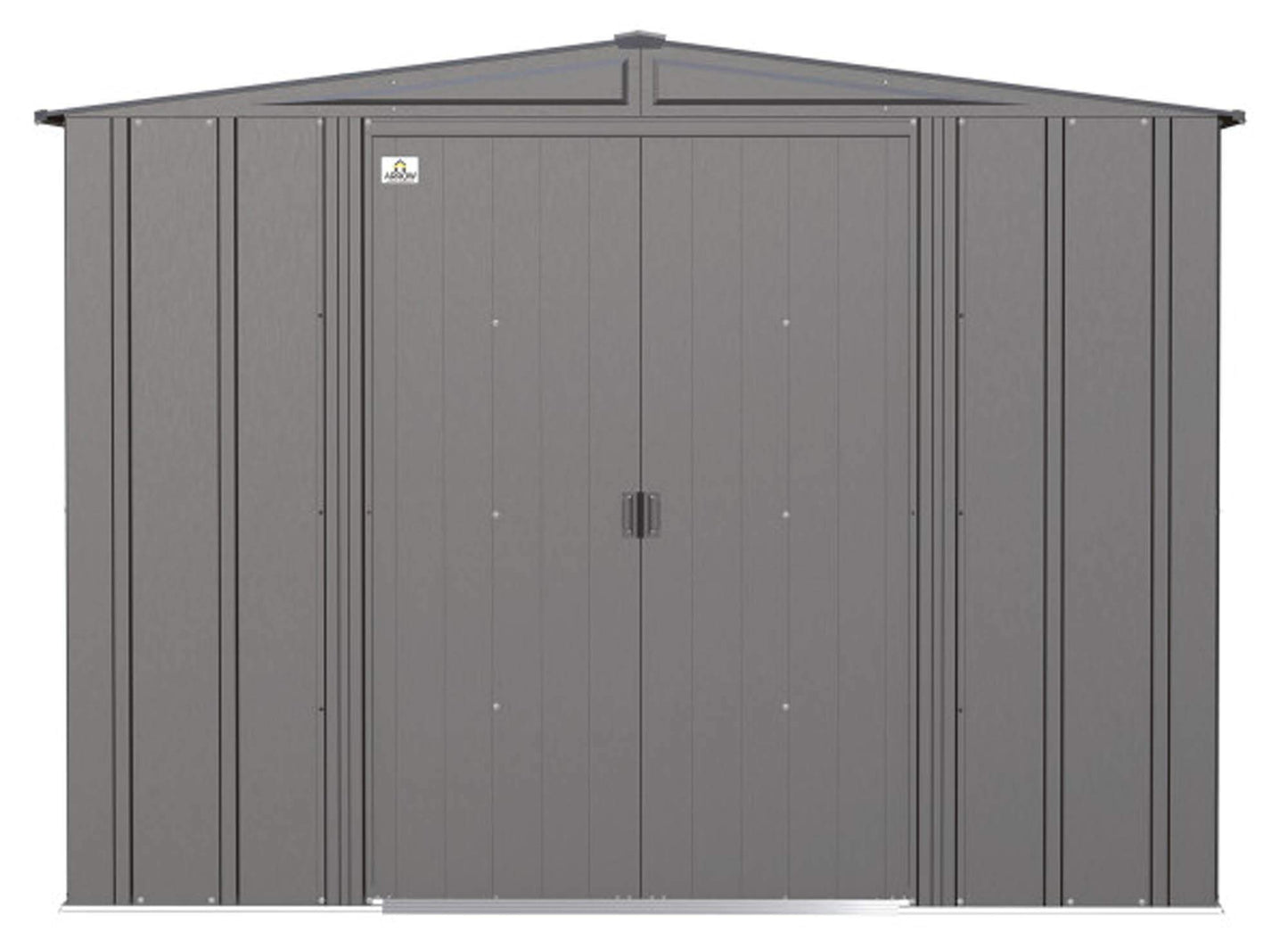 Arrow Shed Classic Hangar de rangement extérieur cadenassable en acier, 8' x 6', charbon de bois