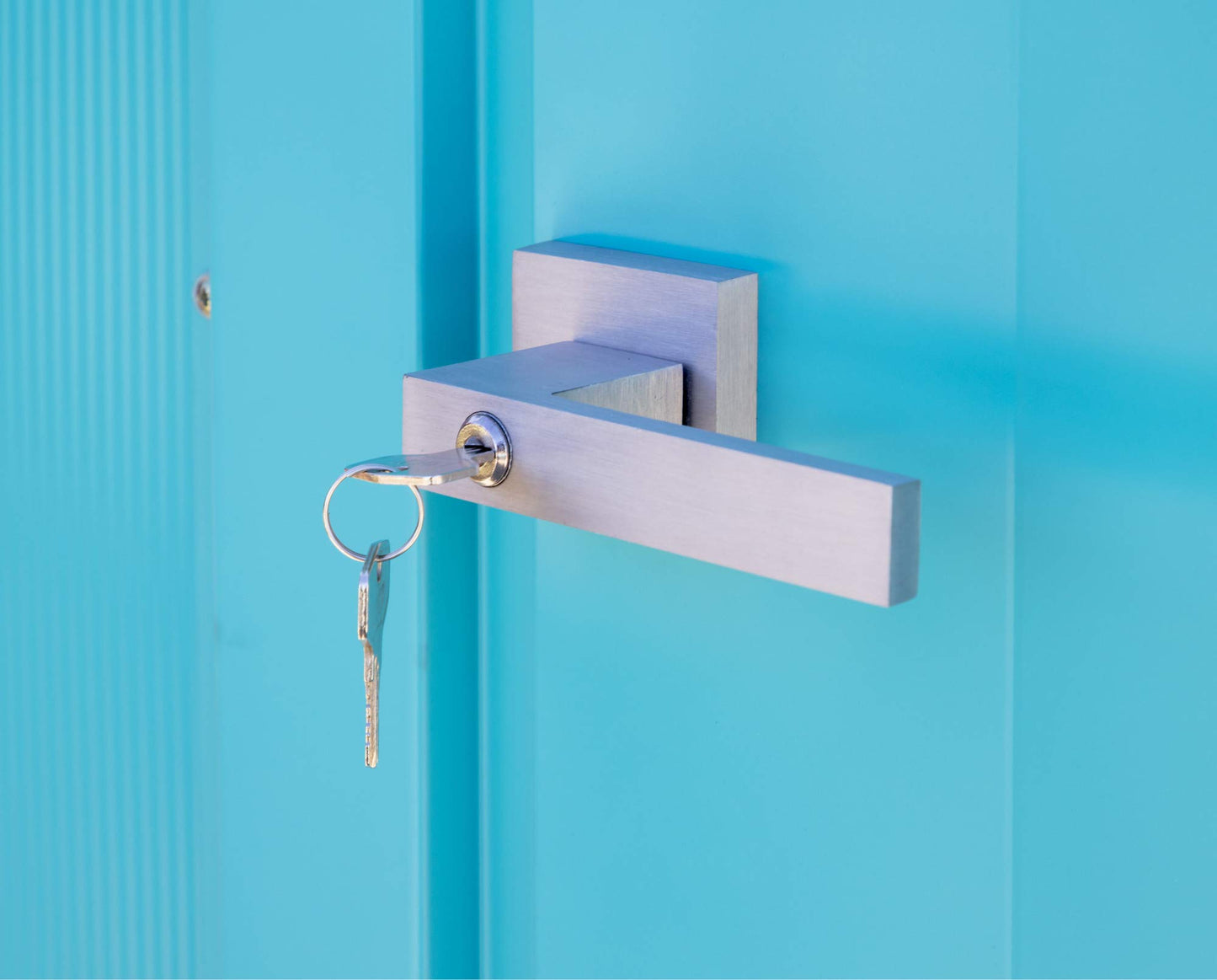 Spacemaker Kit d'extérieur compact en métal pour cour, terrasse et abri de jardin 4' x 3', bleu sarcelle et anthracite