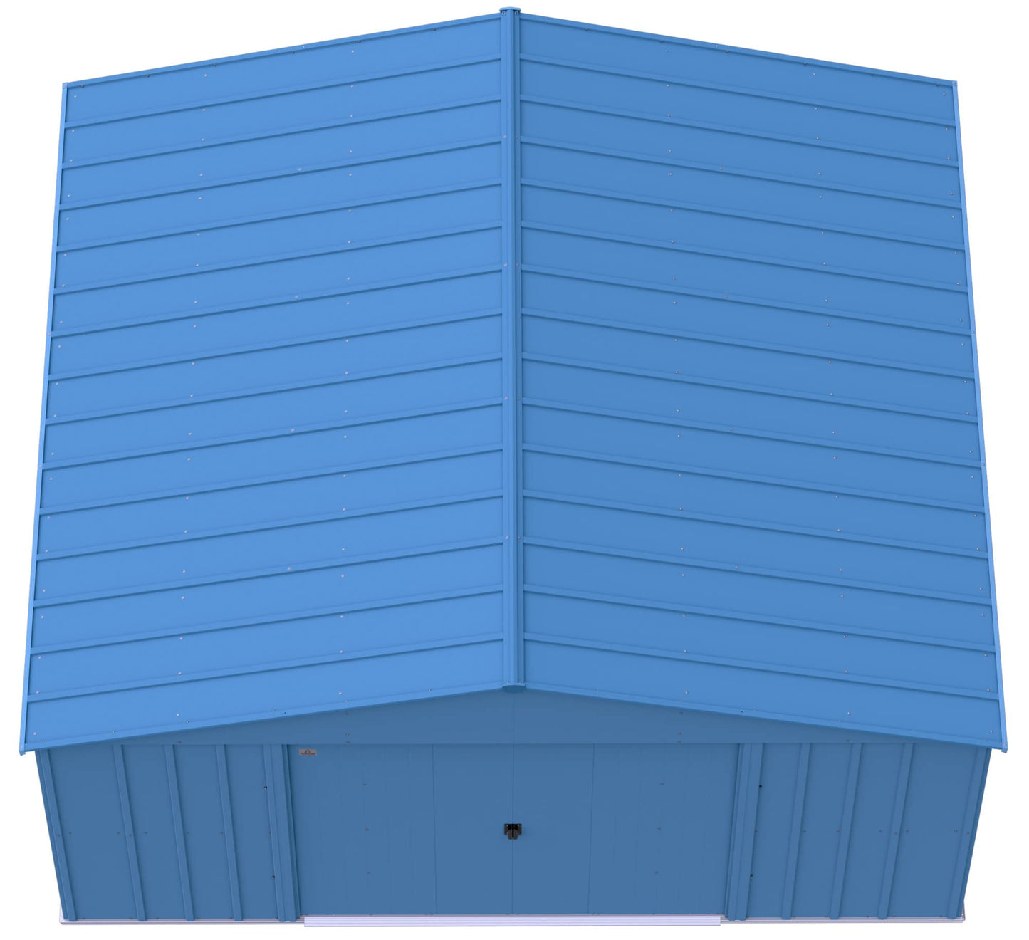 Arrow Sheds Classic 14' x 14' Outdoor Padlockable Steel Storage Shed Building, Blue Grey