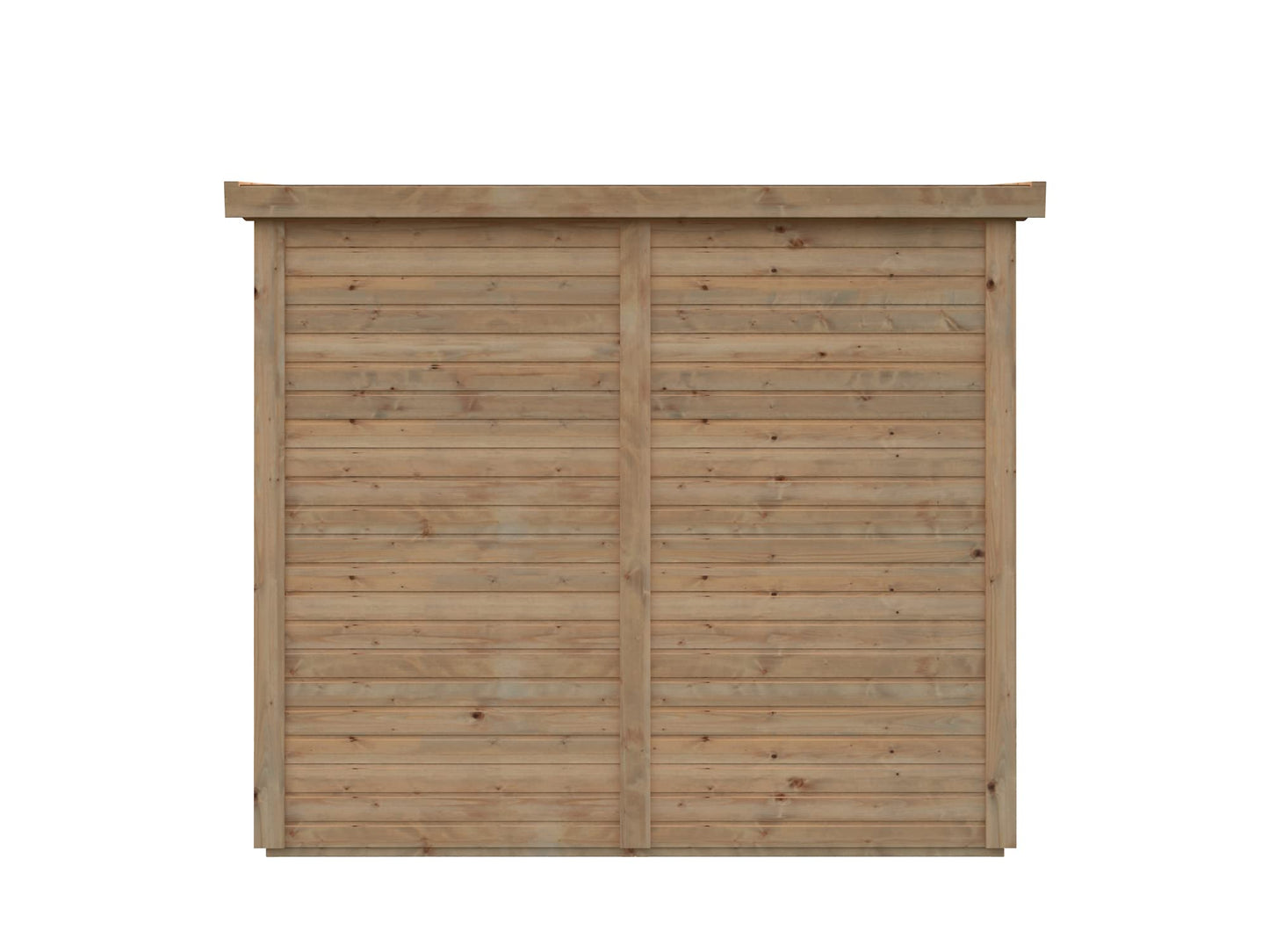Leisure Season Urbano Kit d'abri de jardin moderne résistant aux intempéries avec sol, portes, fenêtres en plexiglas, toit en pente – Kit d'abri de jardin en bois d'épicéa nordique – Marron moyen, 2,4 x 1,2 m (URB8X47853)