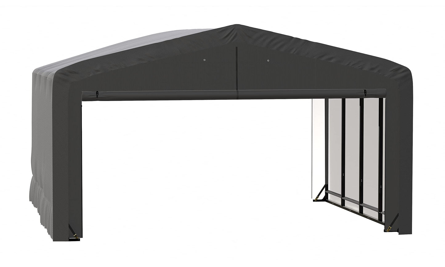 ShelterLogic ShelterTube Abri de garage et de stockage, 20' x 18' x 12', cadre en acier robuste, boîtier résistant au vent et à la neige, gris 20' x 18' x 12'