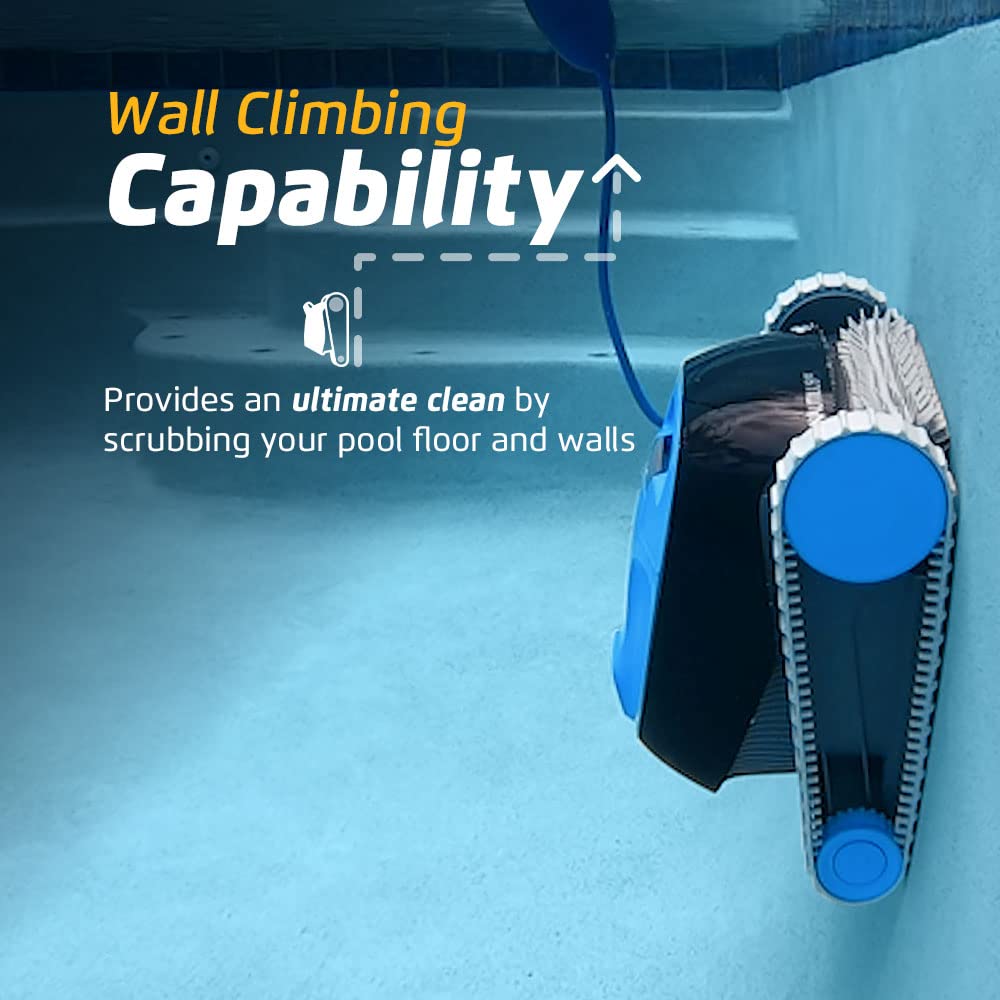 Dolphin Nautilus CC Robotic Pool Vacuum Cleaner — Wall Climbing Capability — Powerful Active Scrubbing Brush — Ideal for Above/In-Ground Pools up to 33 FT in Length
