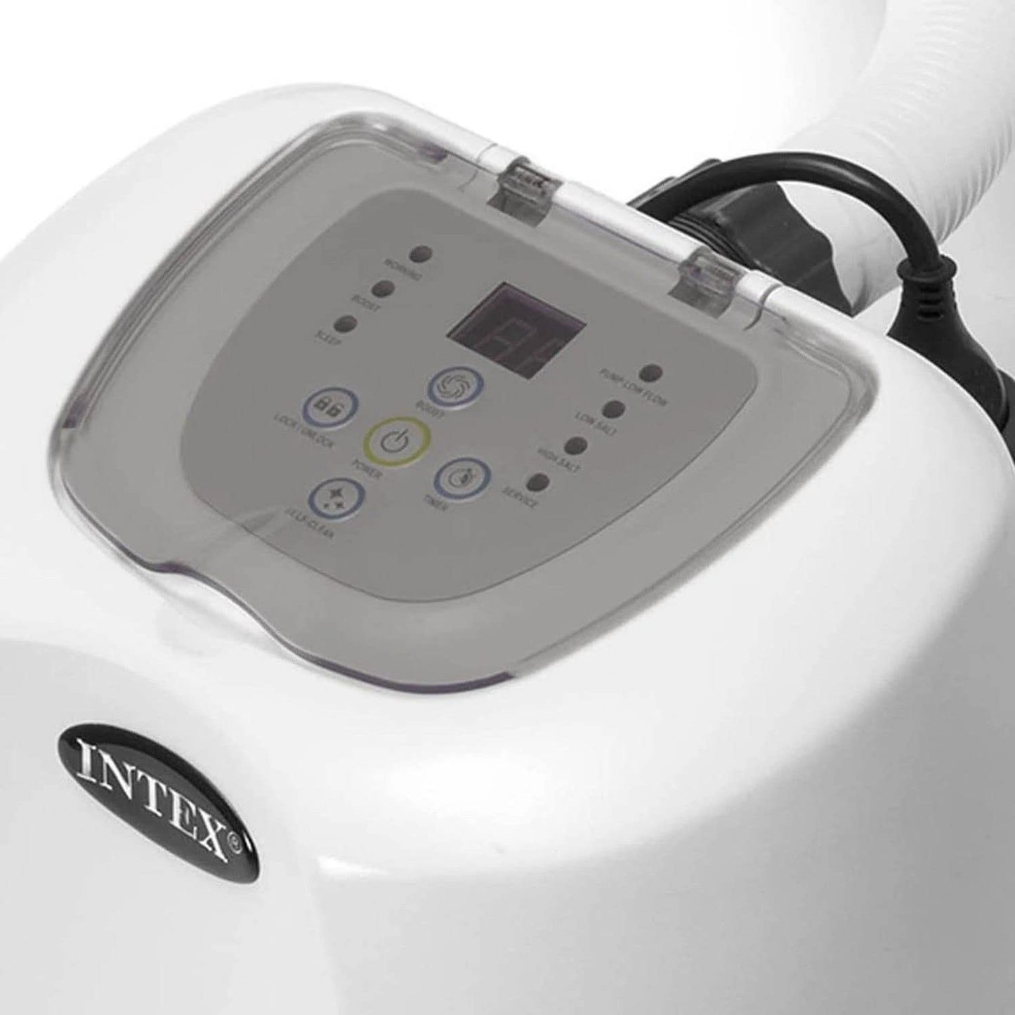 Intex 26663EG Krystal Clear Saltwater System for Above Ground Pools Up to 4500 Gallons with Automatic Timer and Ground Fault Circuit Interrupter
