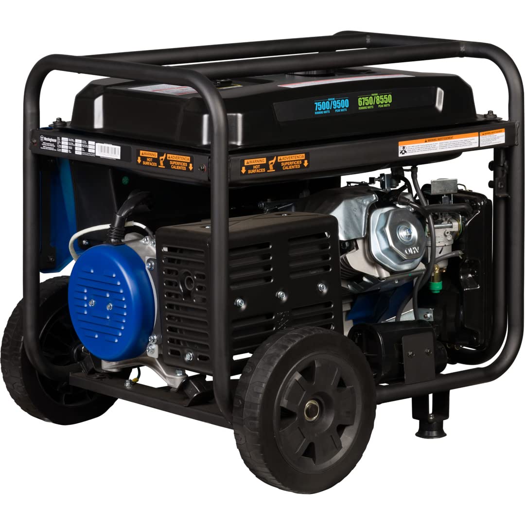 Westinghouse 9500 Peak Watt Dual Fuel Home Backup Portable Generator with Remote Electric Start - WGen7500DF