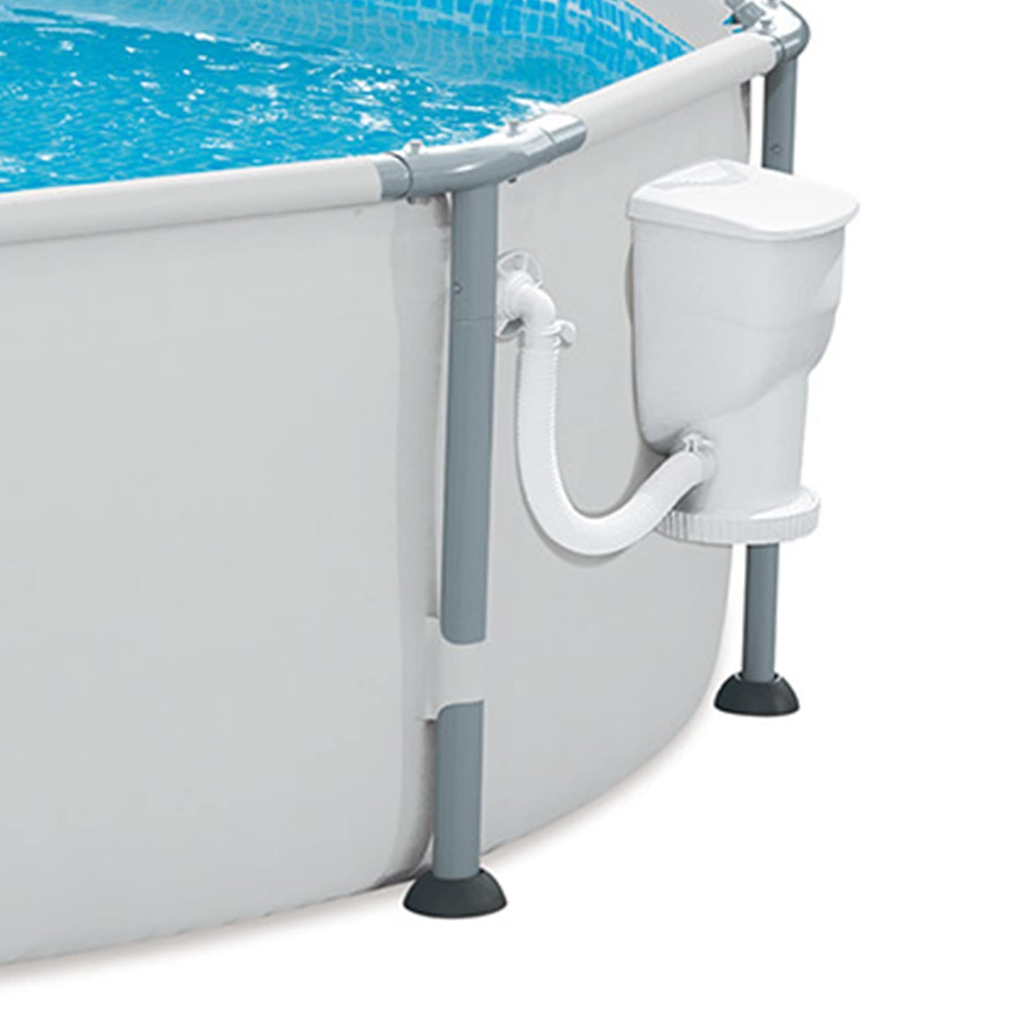 Summer Waves Elite 12 Foot x 30 Inch Metal Frame Outdoor Backyard Above Ground Swimming Pool Set with Filter Pump, Type D Cartridge, and Repair Patch