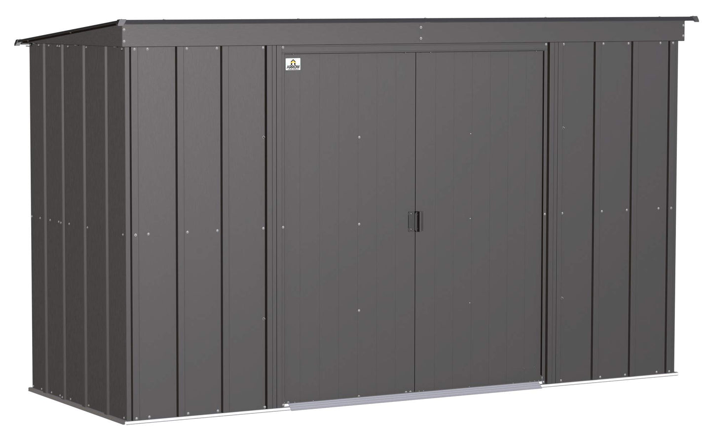 Arrow Shed Classic 10' x 4' Abri de rangement extérieur cadenassable en acier Charbon de bois 10' x 4'