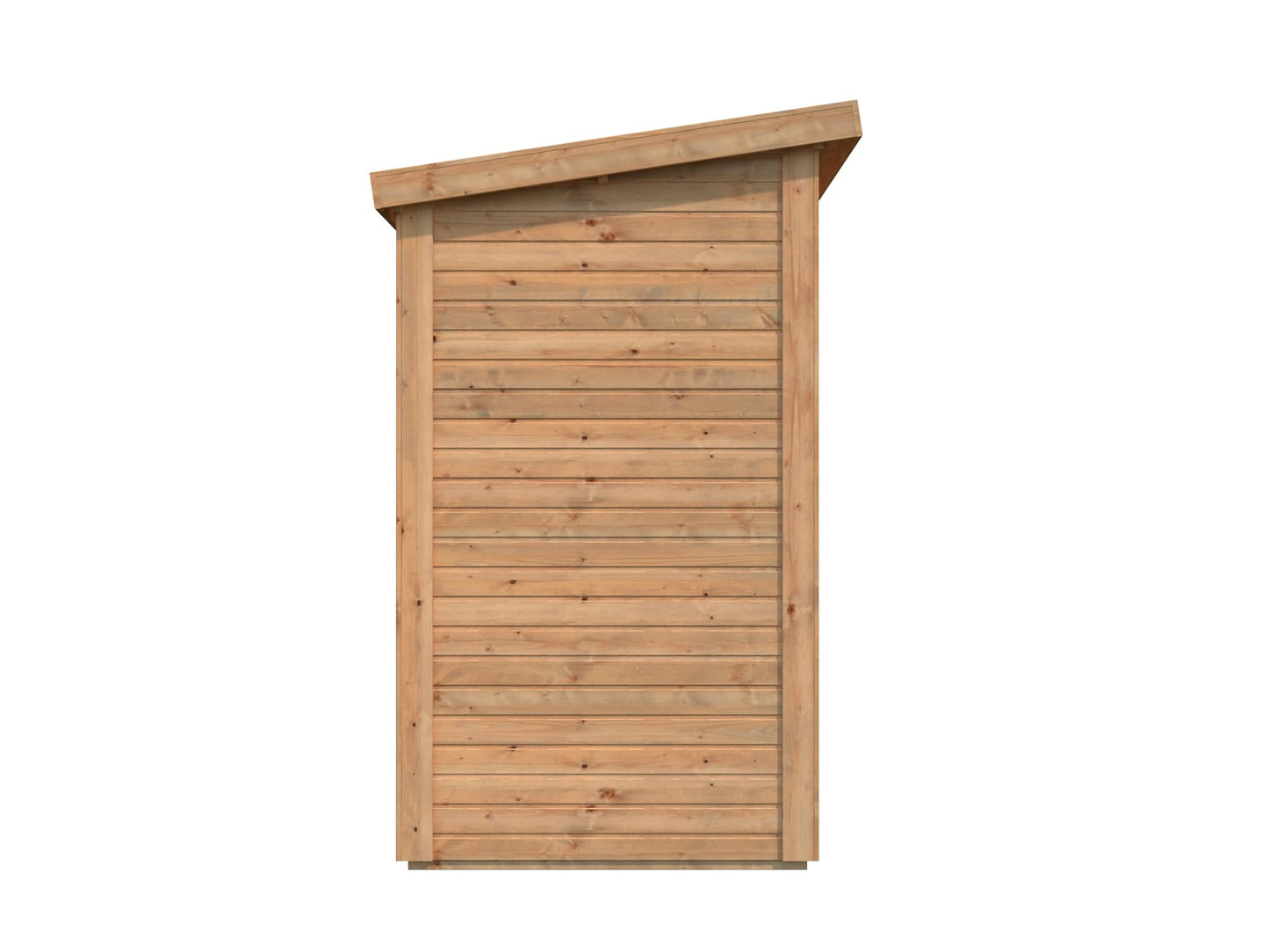 Leisure Season Urbano Kit d'abri de jardin moderne résistant aux intempéries avec sol, portes, fenêtres en plexiglas, toit en pente – Kit d'abri de jardin en bois d'épicéa nordique – Marron moyen, 2,4 x 1,2 m (URB8X47853)