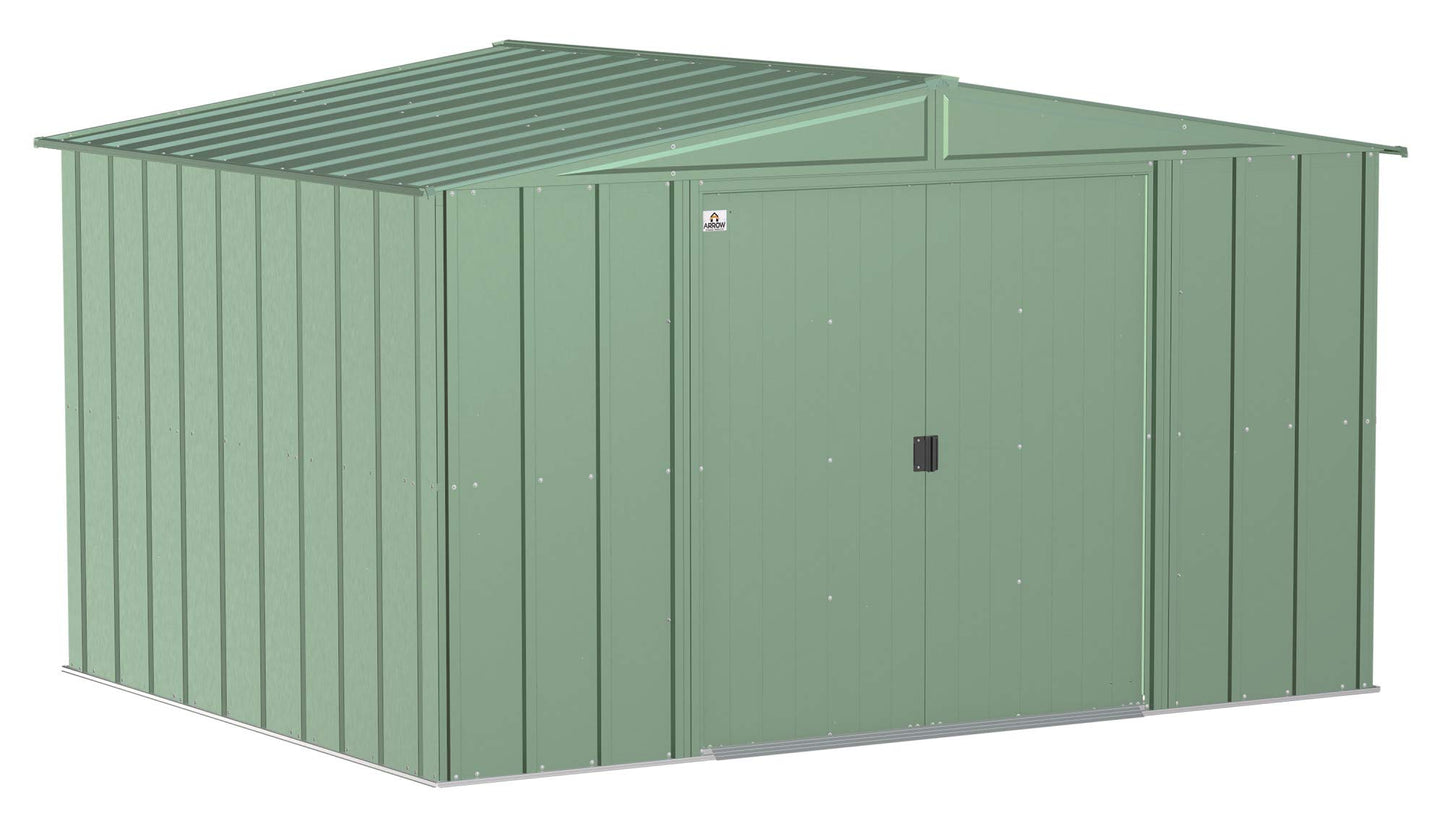 Arrow Shed Classic 10' x 8' Abri de rangement extérieur cadenassable en acier vert sauge