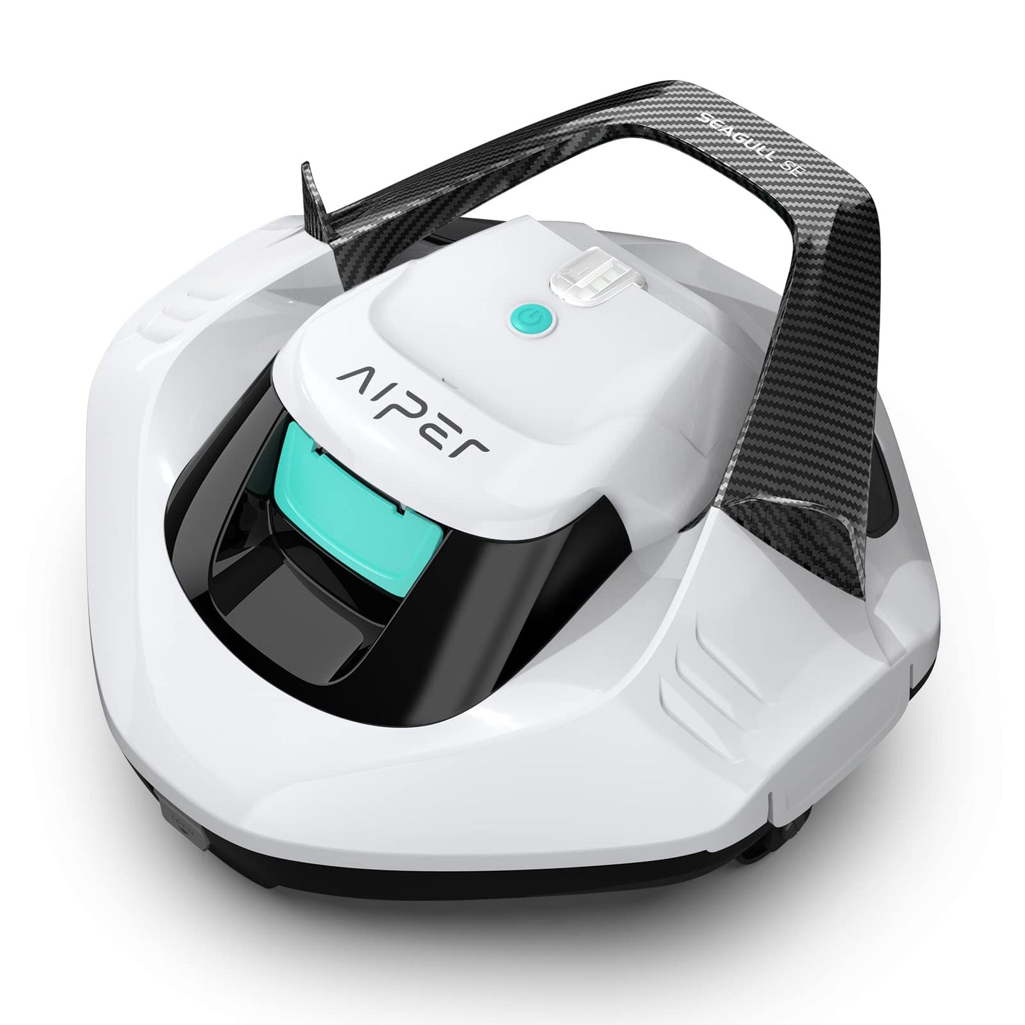 AIPER Cordless Robotic Pool Cleaner, Pool Vacuum with Dual-Drive Motors, Self-Parking Technology, Lightweight, Perfect for Above-Ground/In-Ground Flat Pools up to 40 Feet (Lasts 90 Mins) White