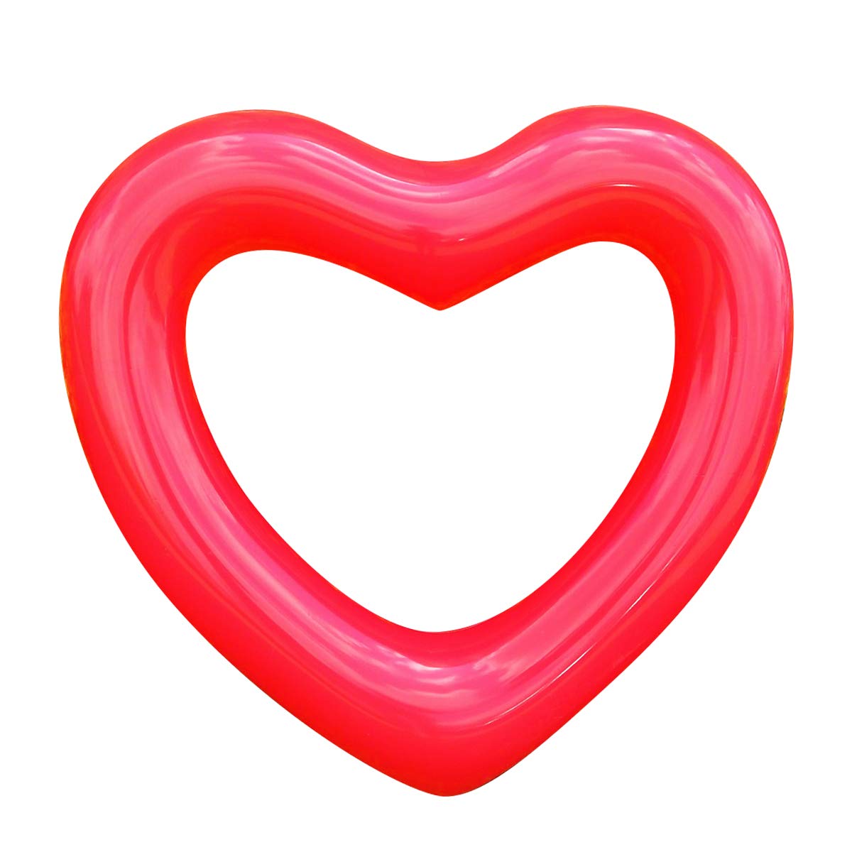 SUNSHINE-MALL Inflatable Swim Rings, Heart Shaped Swimming Pool Float Loungers Tube, Water Fun Beach Party Toys for Kids, Adults Gold,Red