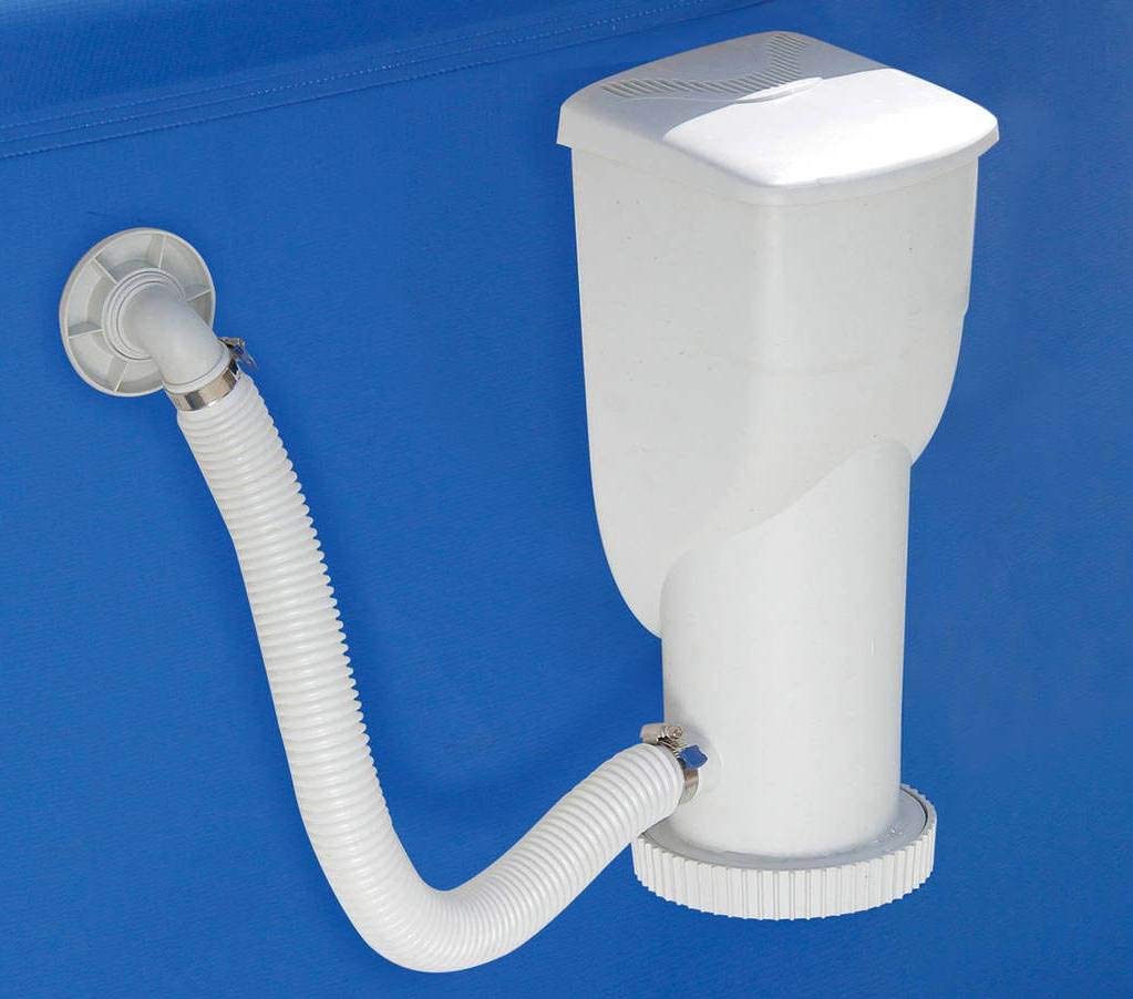 Summer Waves SkimmerPlus P53FX1500 1500GPH Above Ground Swimming Pool 120V GFCI Skimmer Filter Pump System with 1.25" Circle Connection and Hose 1500 Gallons