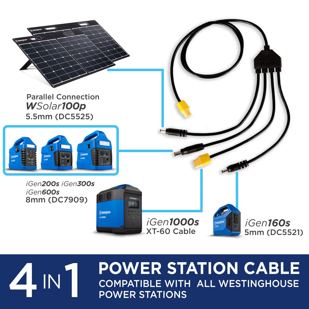 Westinghouse WS100P Portable 100W Solar Panel for Portable Power Stations