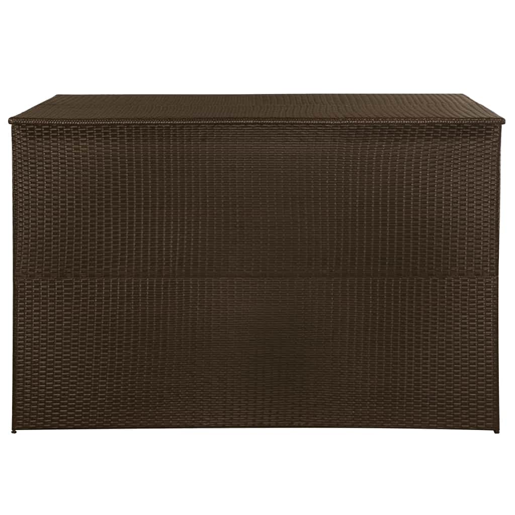Queen.Y 330 Gallon Outdoor Deck Box, Garden Rattan Wicker Storage Box, Water-resistant & Durable, PE Liner with Zipped Closure, Patio Furniture Cover, Brown 59"x39.4"x39.4"