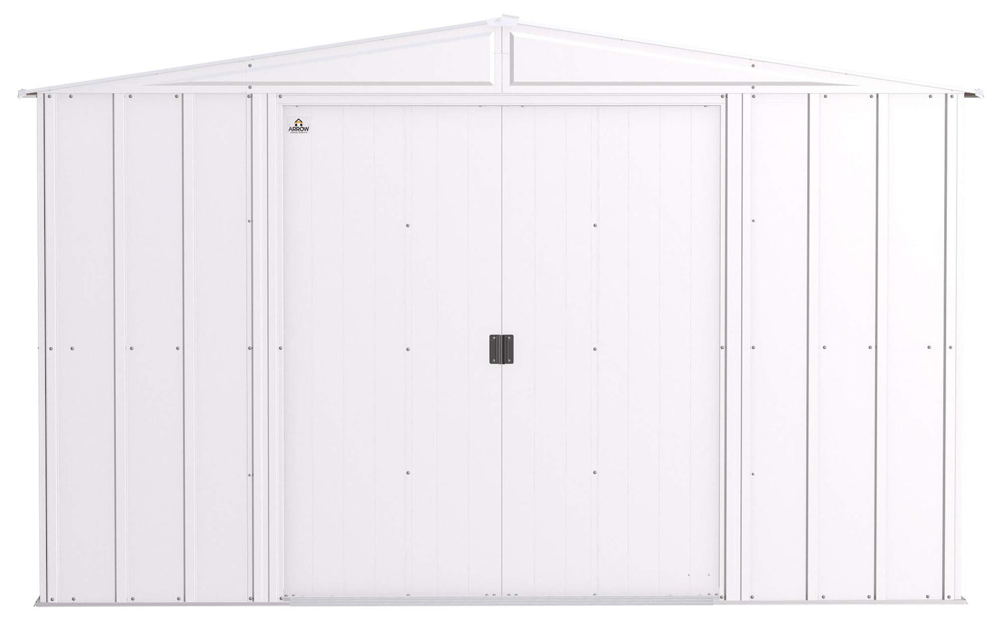 Arrow Shed Classic 10' x 12' Outdoor Padlockable Steel Storage Shed Building, Flute Grey 10' x 12'