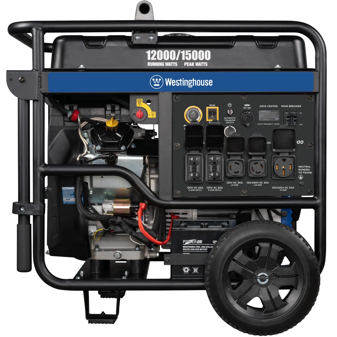 Westinghouse Outdoor Power Equipment 15000 Peak Watt Home Backup Portable Generator