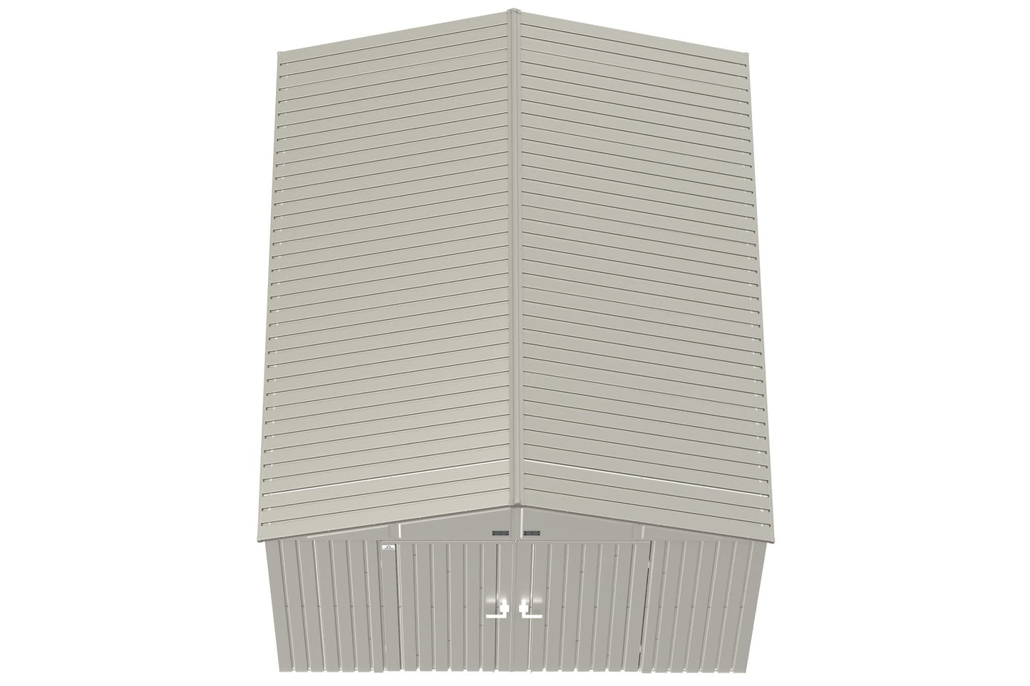Arrow Shed Elite Abri de rangement extérieur verrouillable en acier avec toit à pignon de 3 m x 3 m, gris froid
