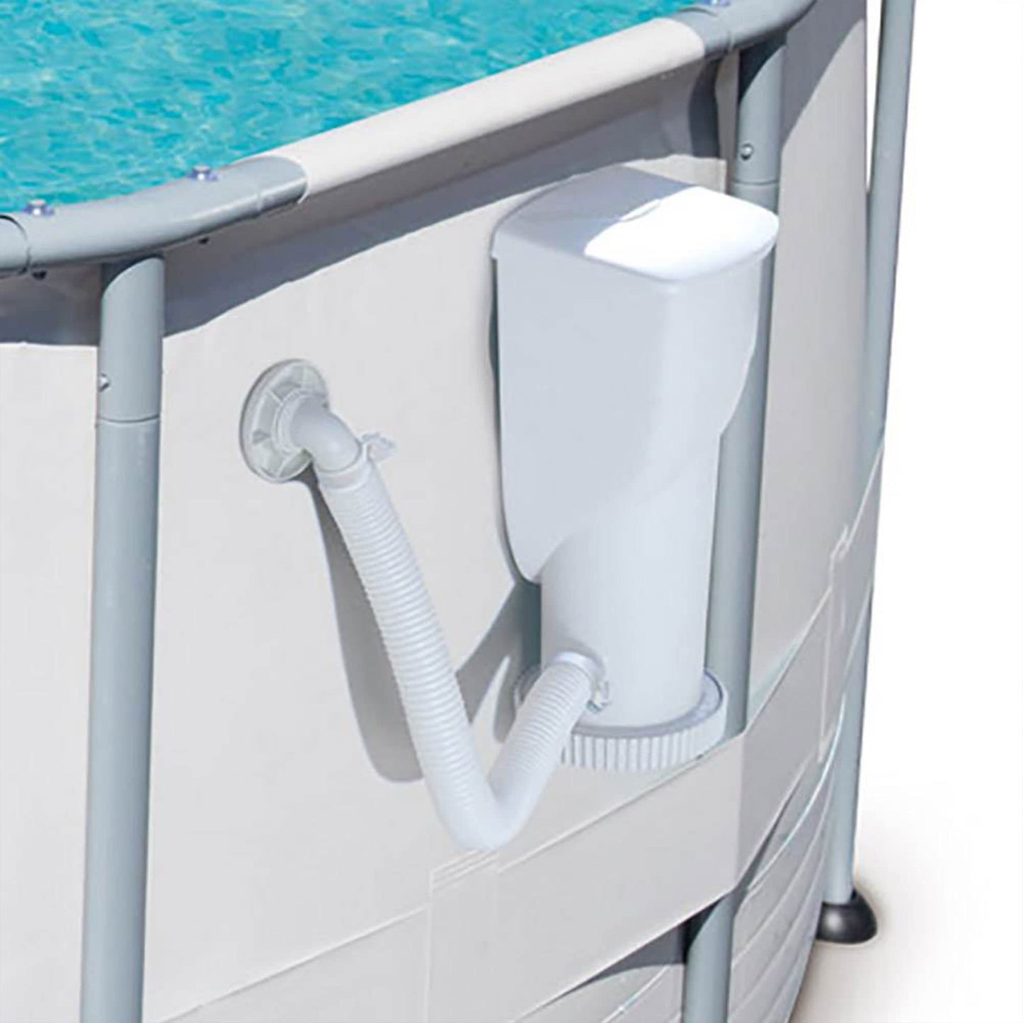 Summer Waves SkimmerPlus P53FX1500 1500GPH Above Ground Swimming Pool 120V GFCI Skimmer Filter Pump System with 1.25" Circle Connection and Hose 1500 Gallons