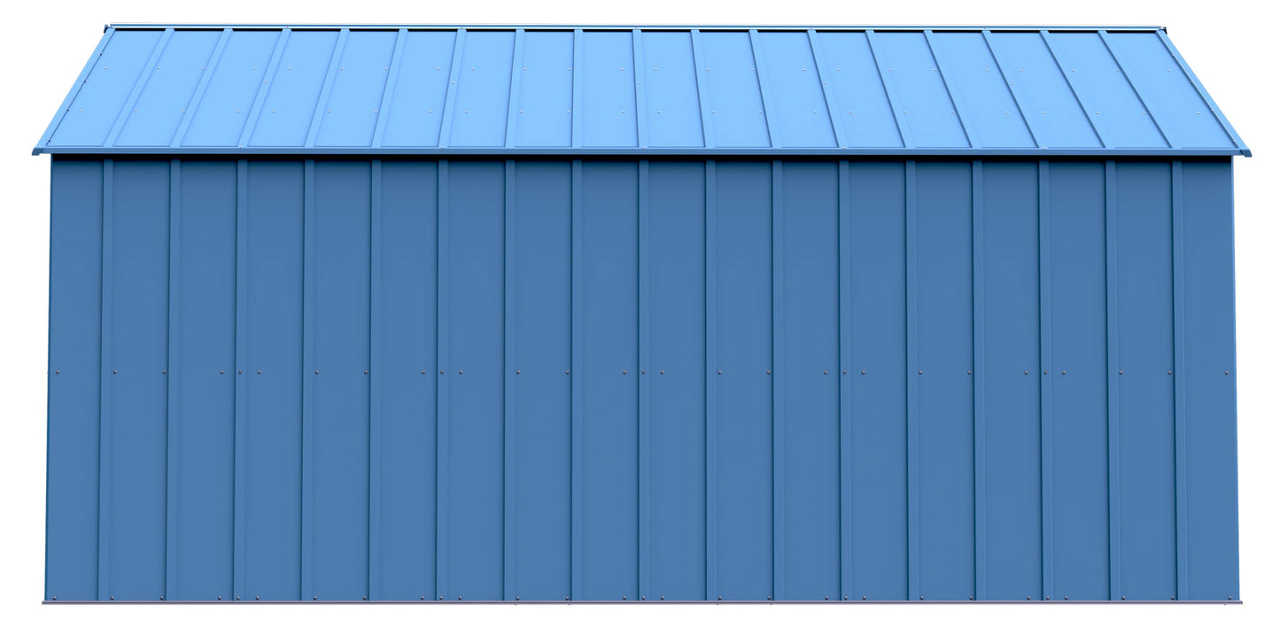 Arrow Sheds Classic 12' x 17' Outdoor Padlockable Steel Storage Shed Building, Blue Grey