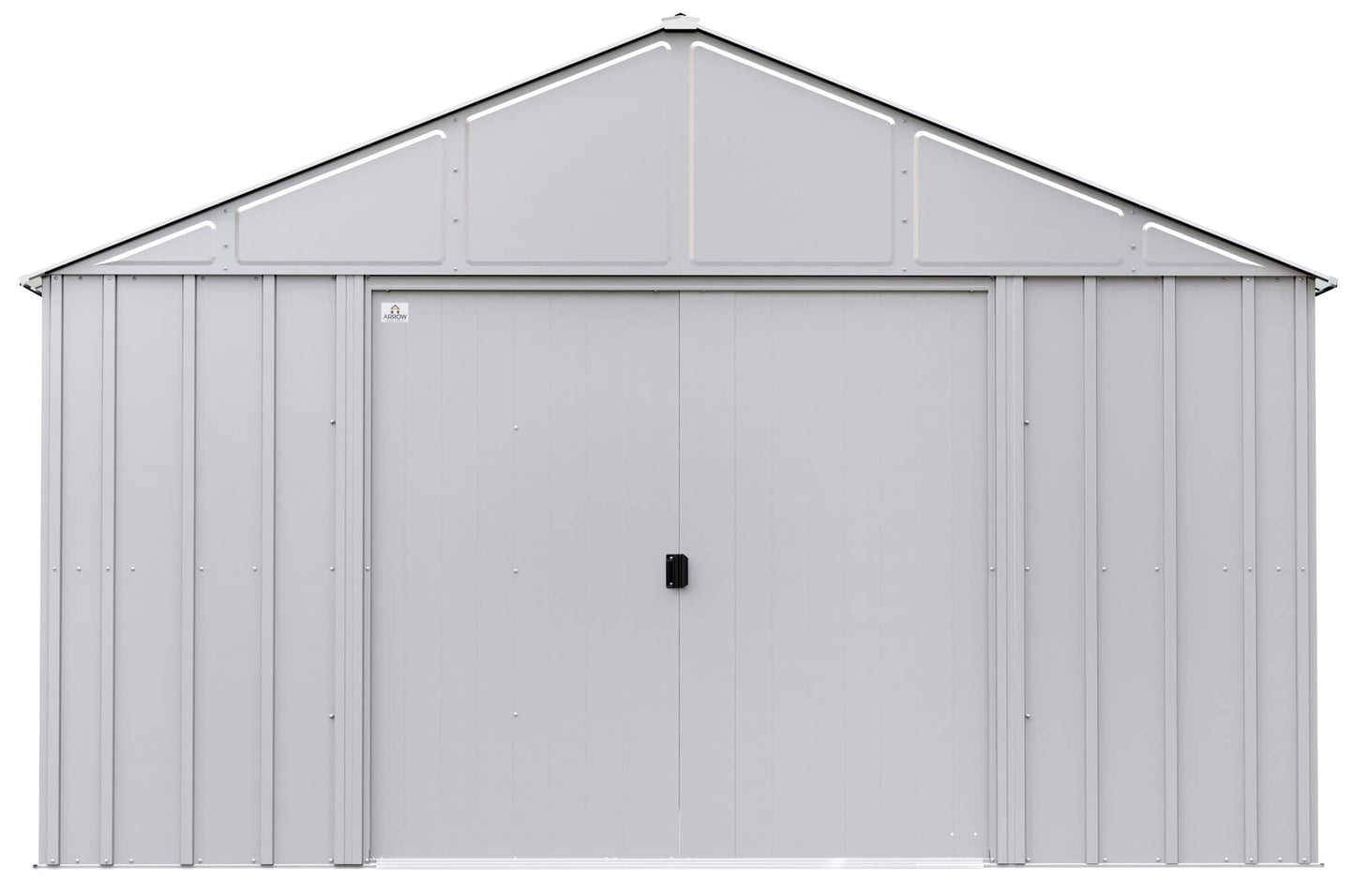Arrow Sheds Hangar de rangement extérieur classique en acier cadenassable, 12' x 12', gris flûte