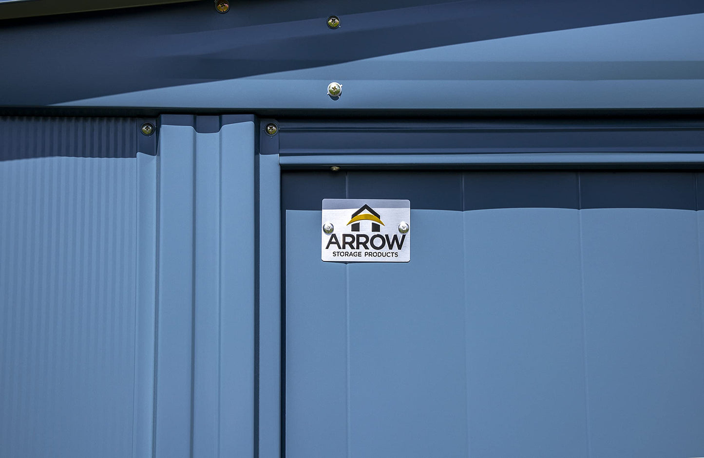 Arrow Shed Classic 10' x 14' Outdoor Padlockable Steel Storage Shed Building Blue Grey 10' x 14'
