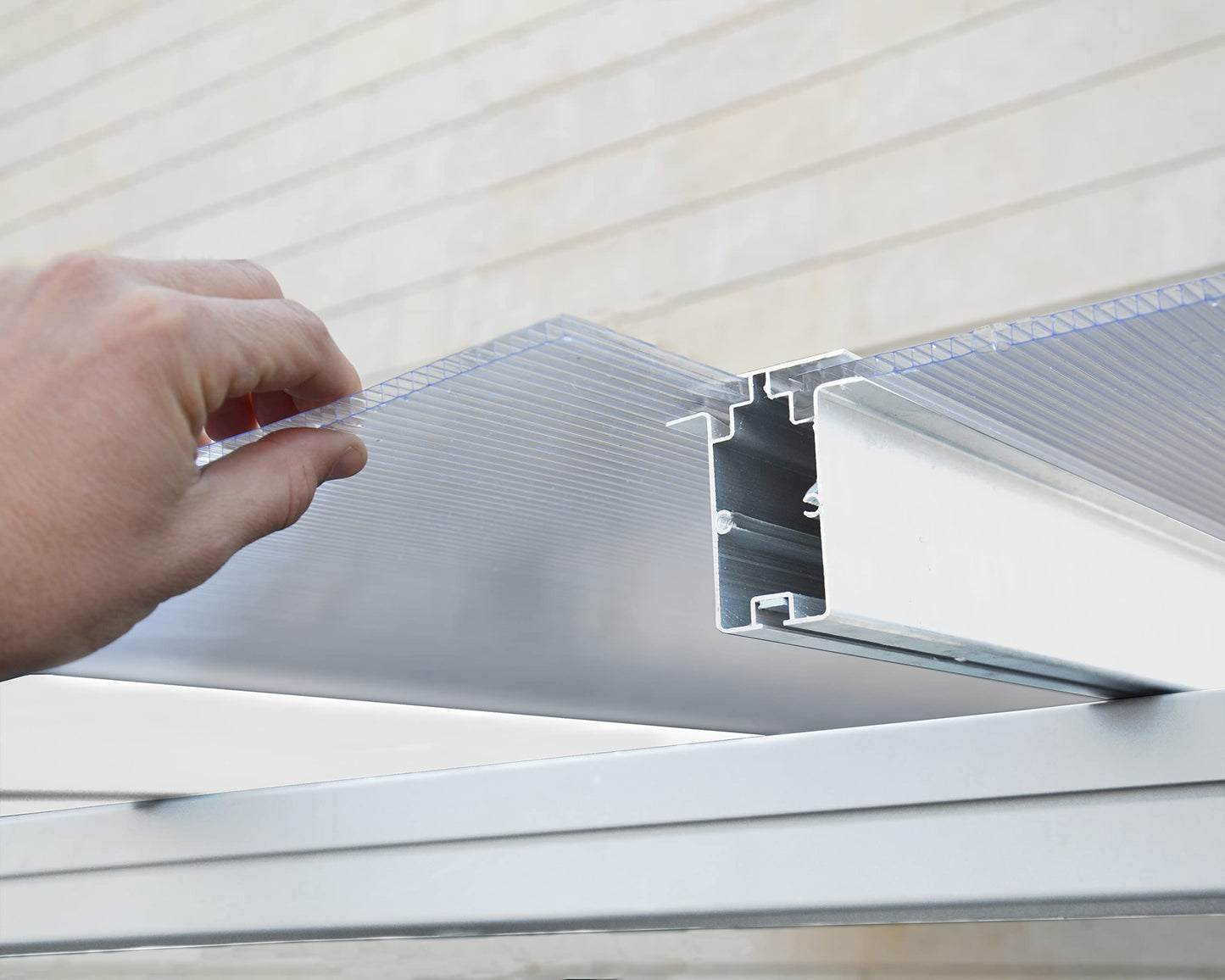 Palram - Housse de patio/porte Canopia Sierra 8' x 8' - Blanc