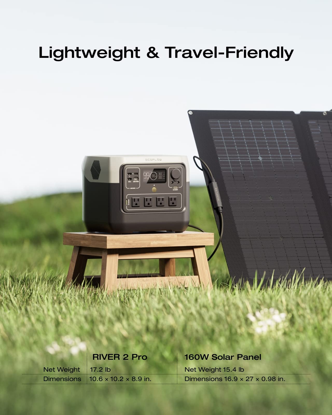 EF ECOFLOW Solar Generator RIVER 2 Pro 768Wh Portable Power Station