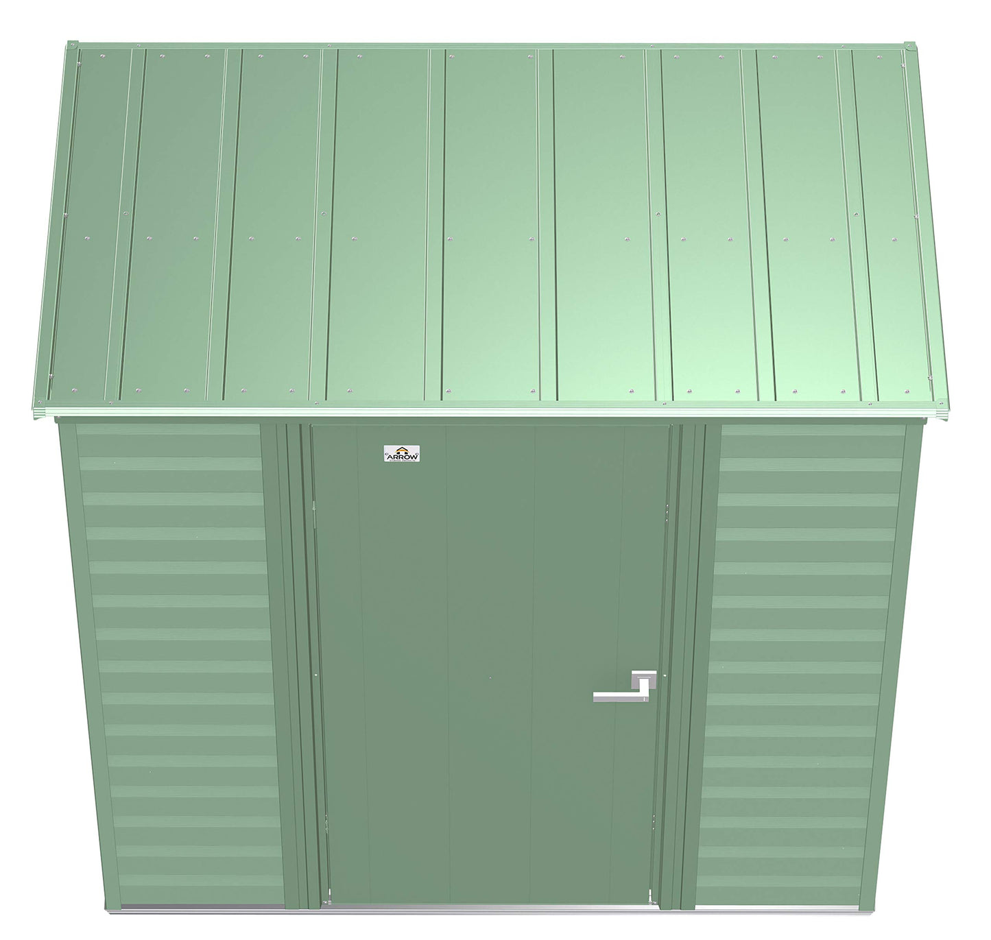 Arrow Shed Select Hangar de rangement extérieur verrouillable en acier, 6' x 4', vert sauge