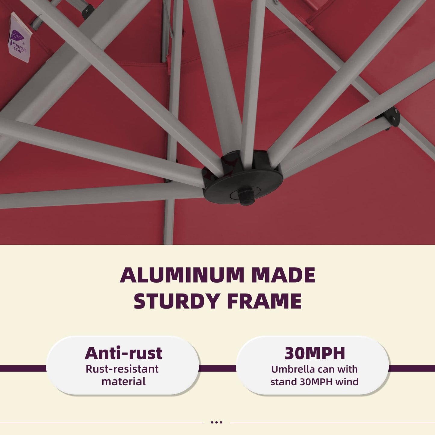 Patio Umbrella Outdoor Rectangle 9' X 12' Terra