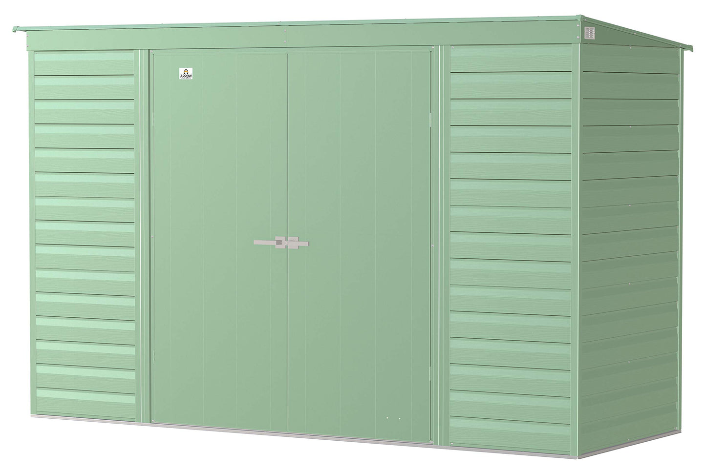 Arrow Shed Select Hangar de rangement extérieur verrouillable en acier, 10' x 4', vert sauge