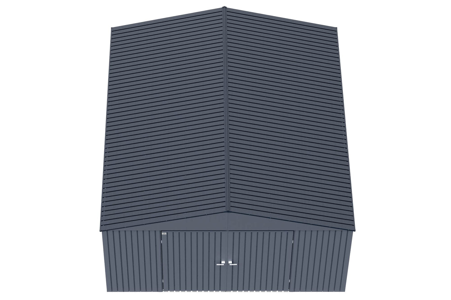 Arrow Shed Elite 14' x 16' Outdoor Lockable Gable Roof Steel Storage Shed Building, Anthracite