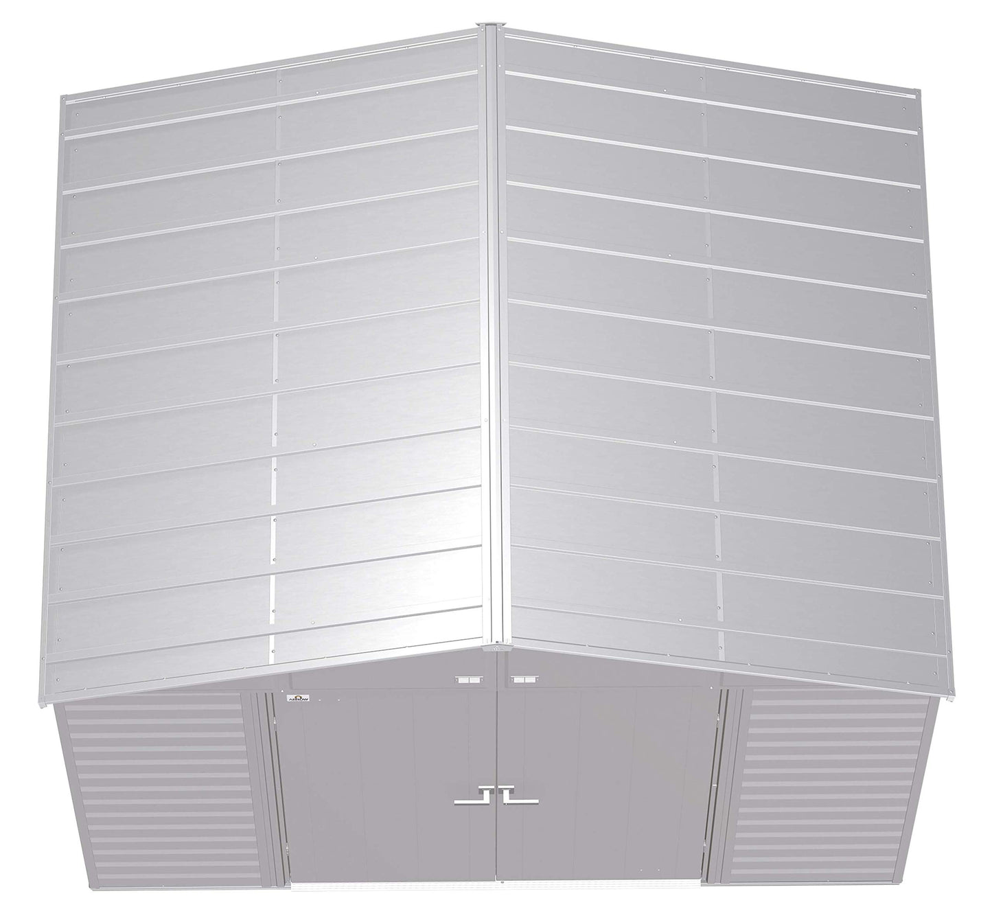 Arrow Shed Select Hangar de rangement extérieur verrouillable en acier, 10' x 8', gris flûte