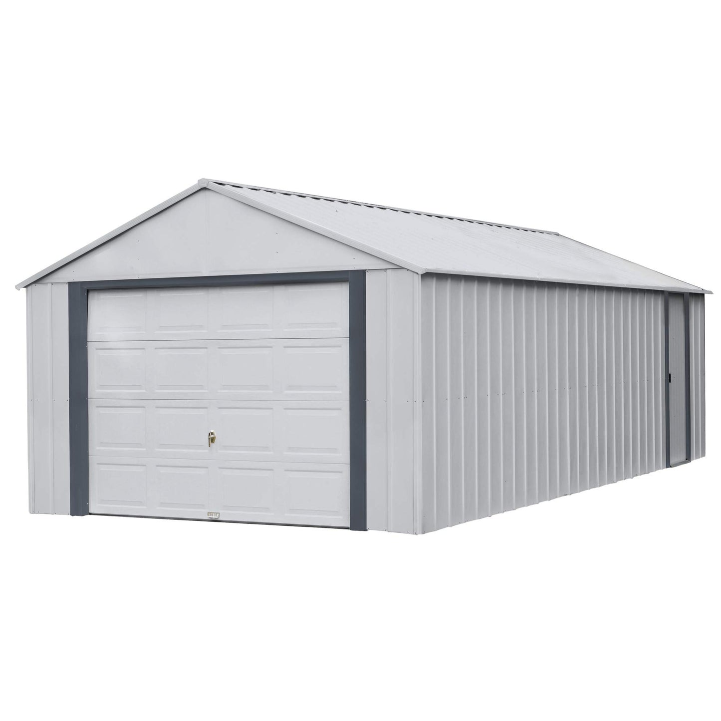 Arrow Shed 14' x 21' Garage Murryhill Murs extra hauts en acier galvanisé Hangar préfabriqué Bâtiment de stockage, 14' x 21', Gris flûte 14' x 21'