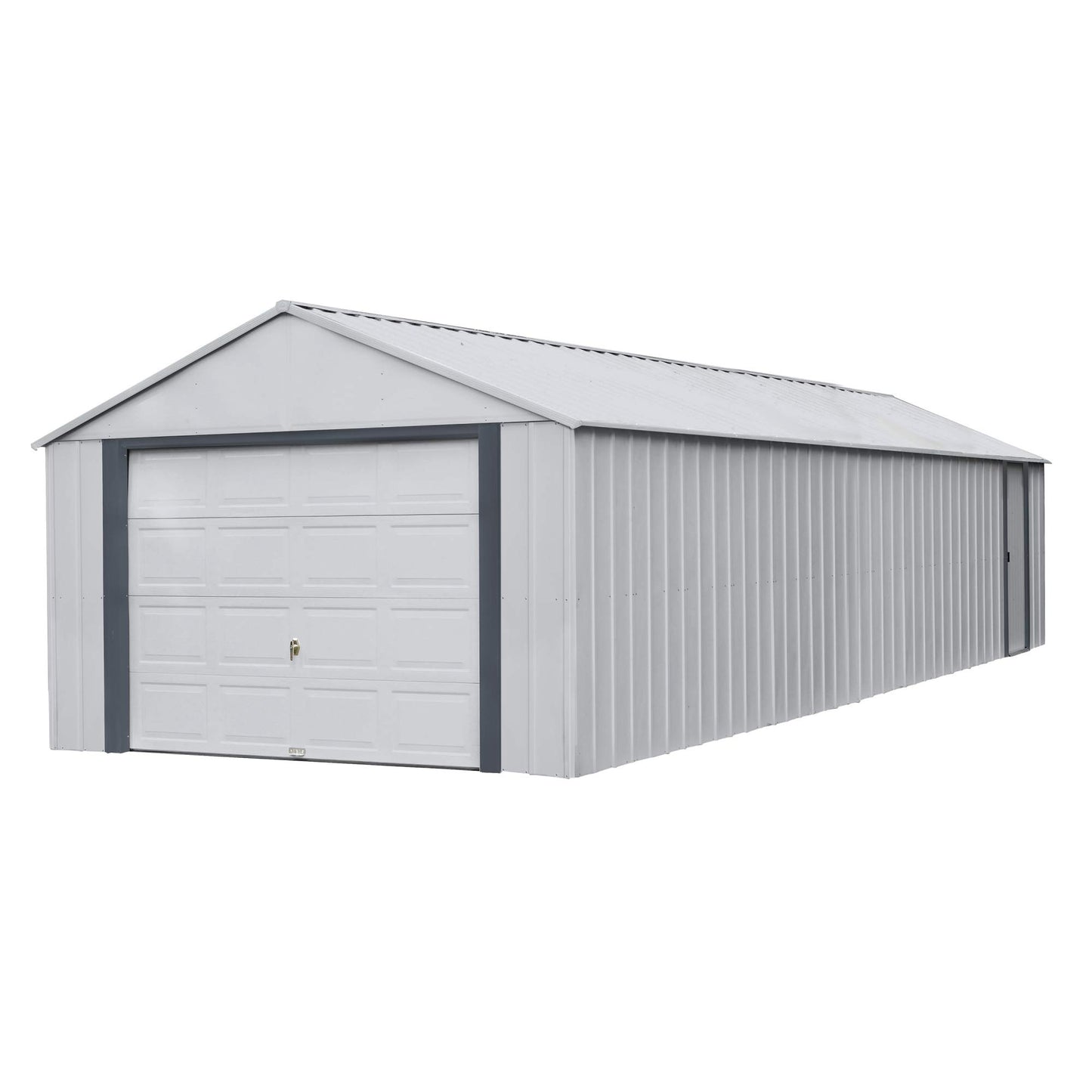 Arrow Shed 14' x 31' Garage Murryhill Murs extra hauts en acier galvanisé Hangar préfabriqué Bâtiment de stockage, 14' x 31', Gris flûte 14' x 31'