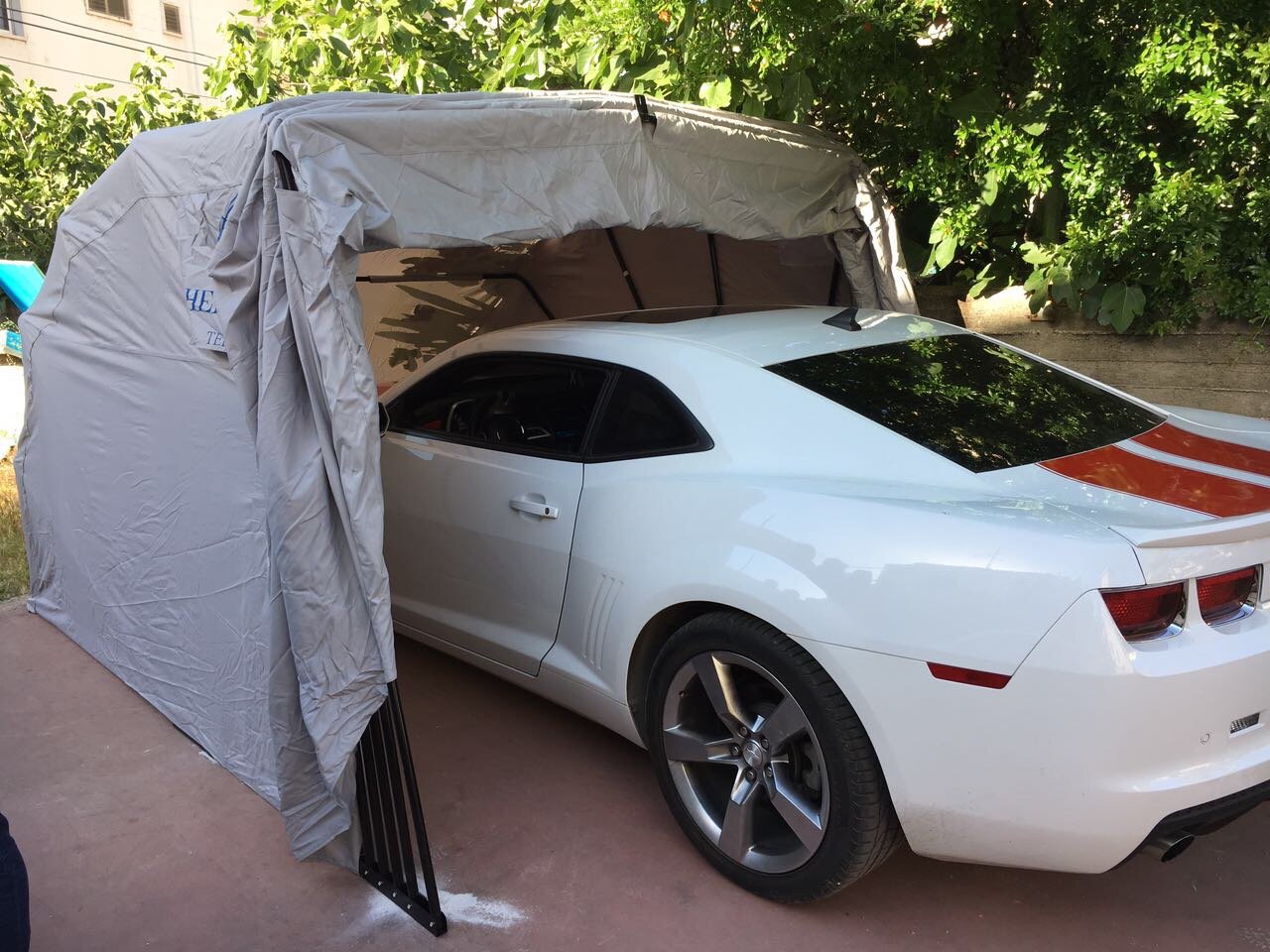 Ikuby Medium Carport, Car Shelter, Car Canopy, Car Garage, Car shed, Car House, Car Park, Foldable, Retractable, Lockable, Durable Shelter Small Gray