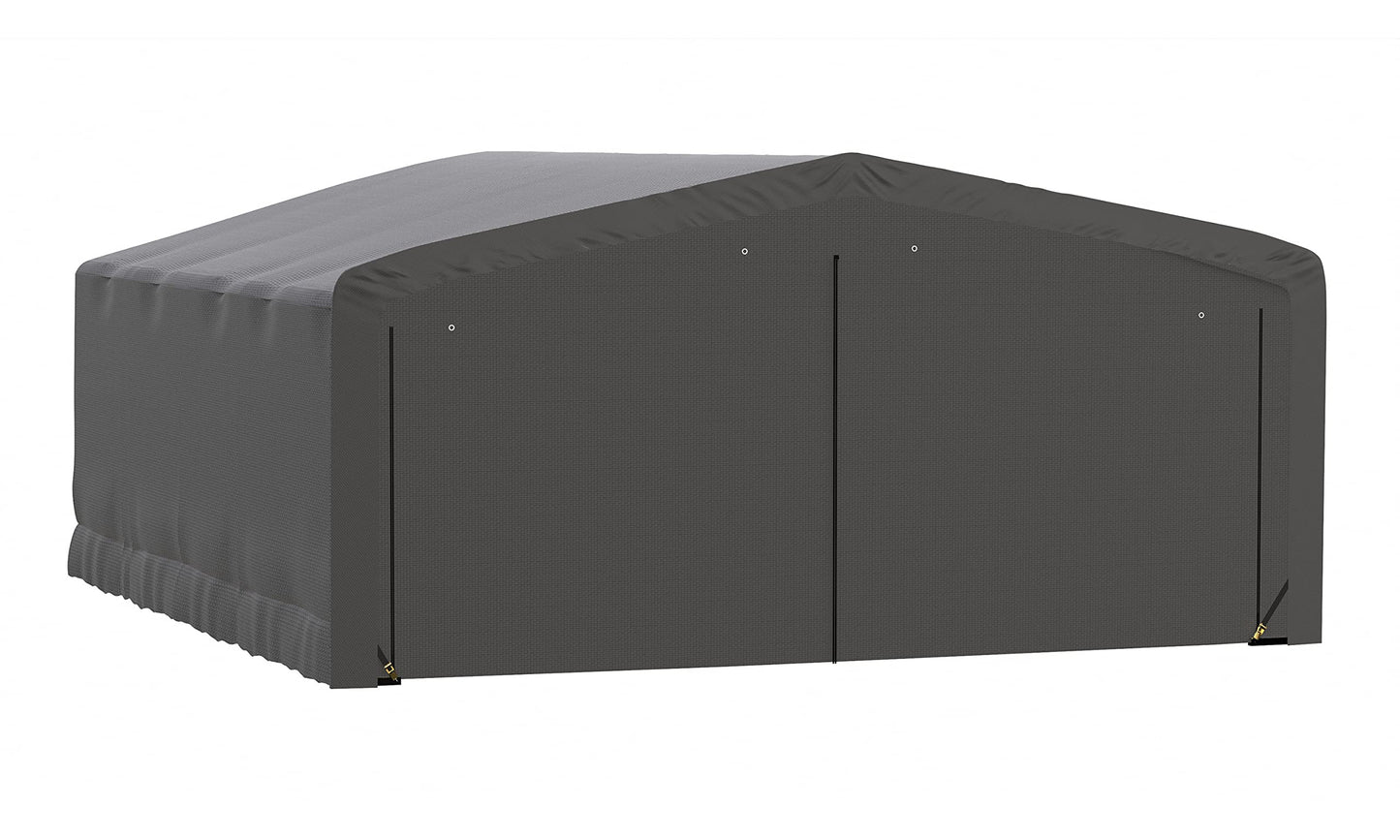 ShelterLogic ShelterTube Garage & Storage Shelter, 20' x 23' x 10' Heavy-Duty Steel Frame Wind and Snow-Load Rated Enclosure, Gray 20' x 23' x 10'