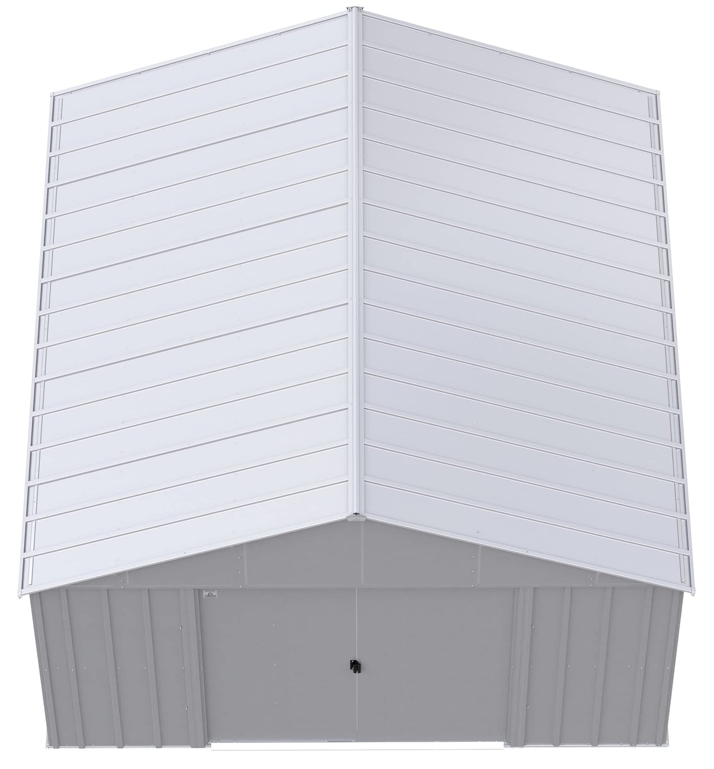 Arrow Sheds Hangar de rangement extérieur classique en acier cadenassable, 12' x 12', gris flûte