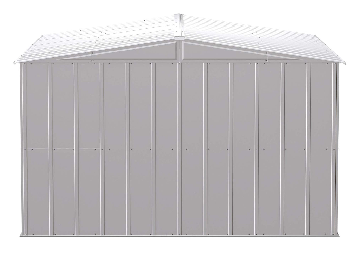 Arrow Shed Classic 10' x 12' Outdoor Padlockable Steel Storage Shed Building, Flute Grey 10' x 12'