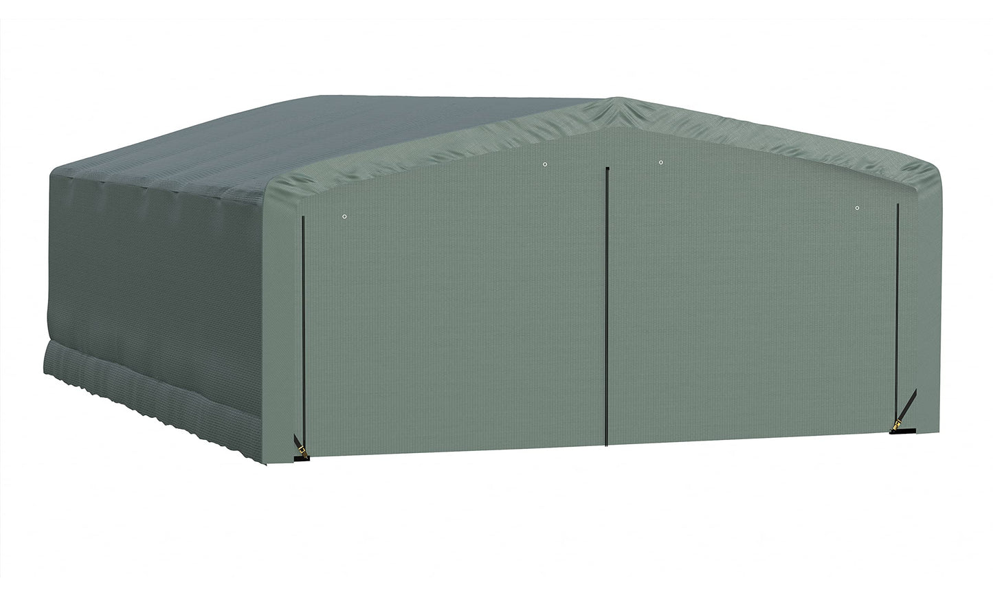 ShelterLogic ShelterTube Garage & Storage Shelter, 20' x 32' x 10' Heavy-Duty Steel Frame Wind and Snow-Load Rated Enclosure, Green 20' x 32' x 10'