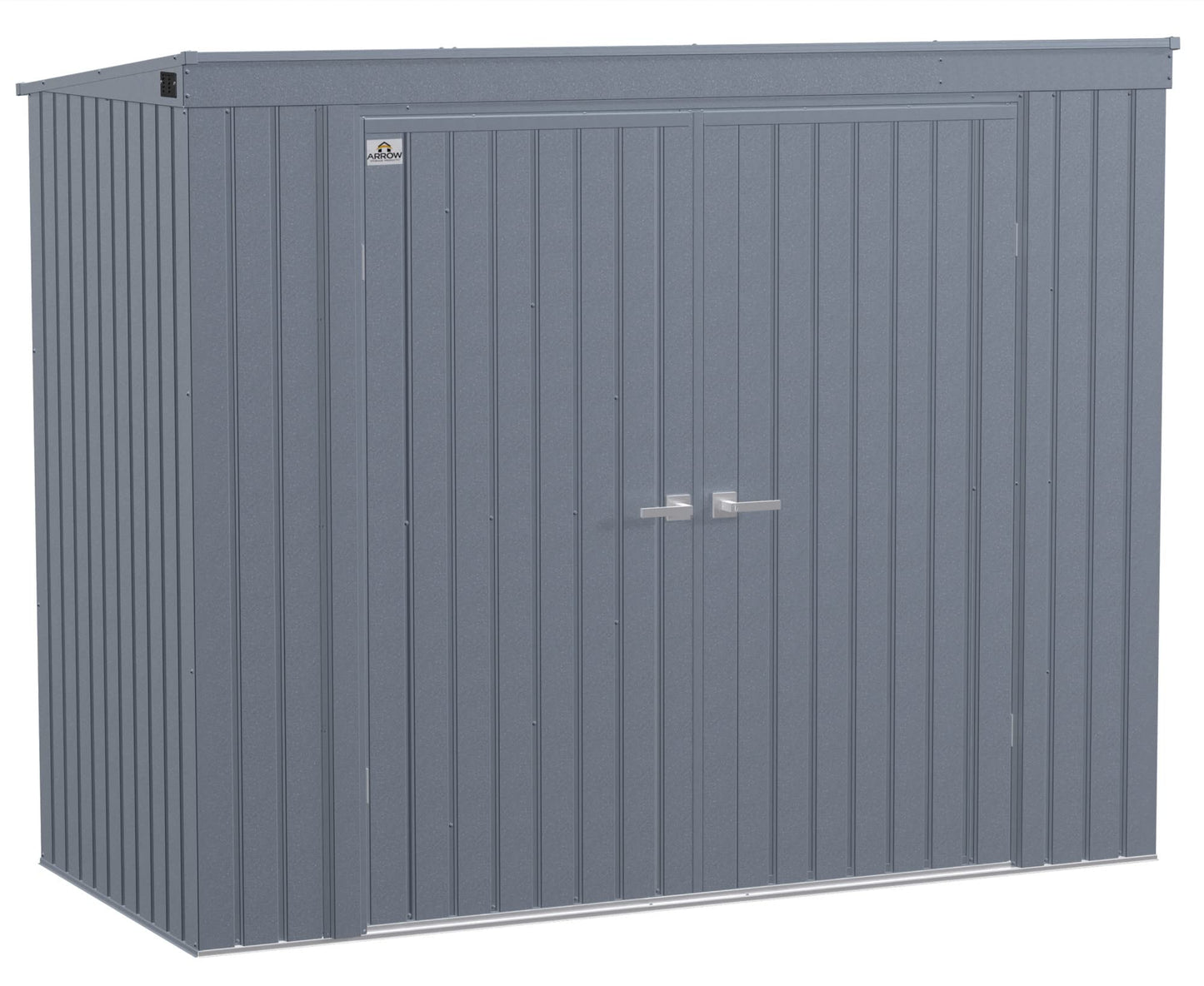 Arrow Shed Elite Hangar de rangement extérieur verrouillable en acier avec toit en pente Anthracite 2,4 x 1,2 m